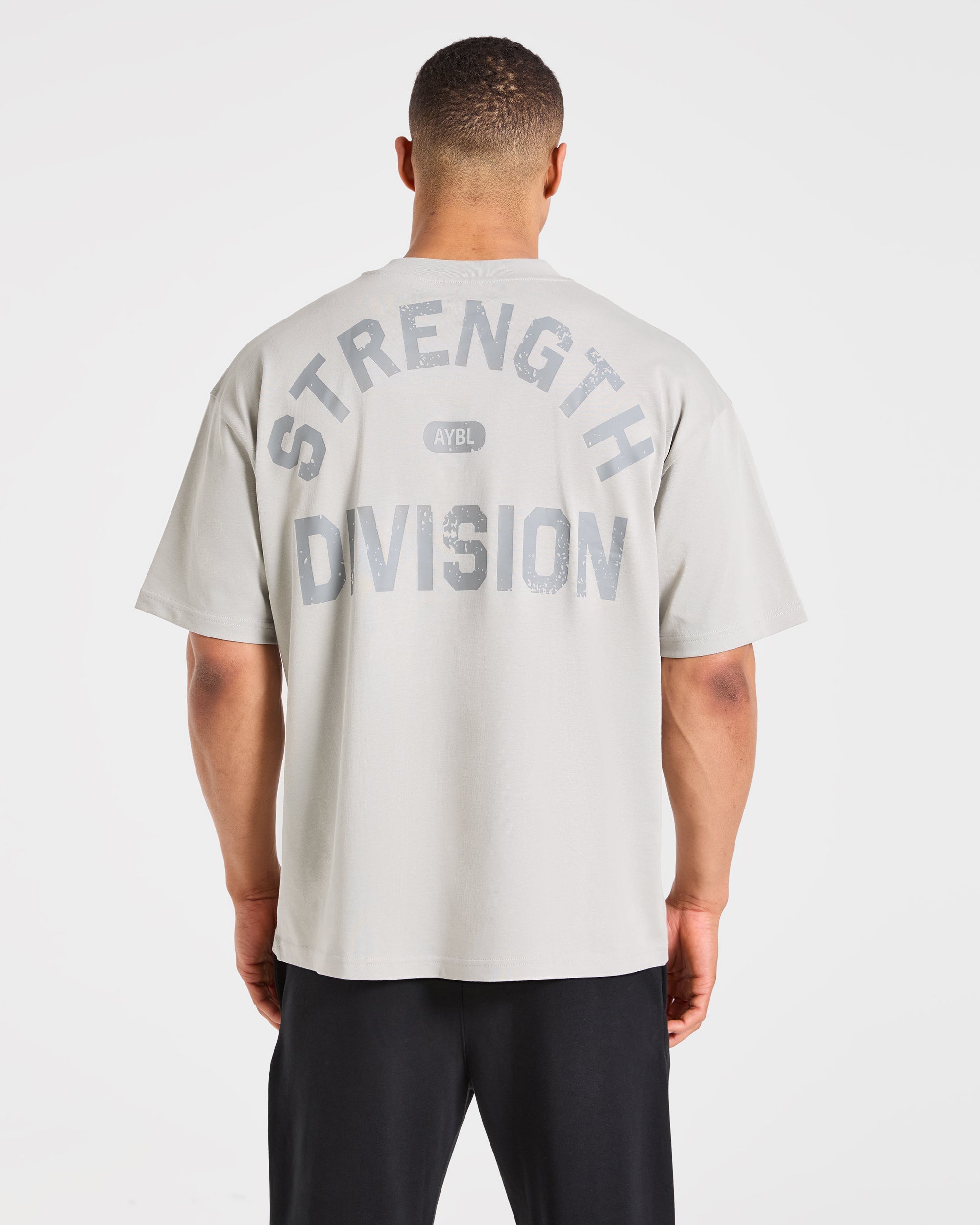 Strength Division Oversized T Shirt - Iced Grijs