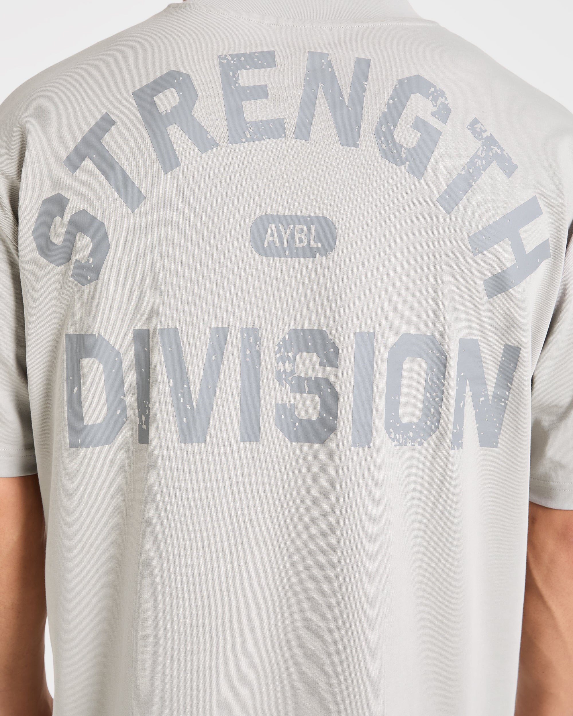 Strength Division Oversized T Shirt - Iced Grijs