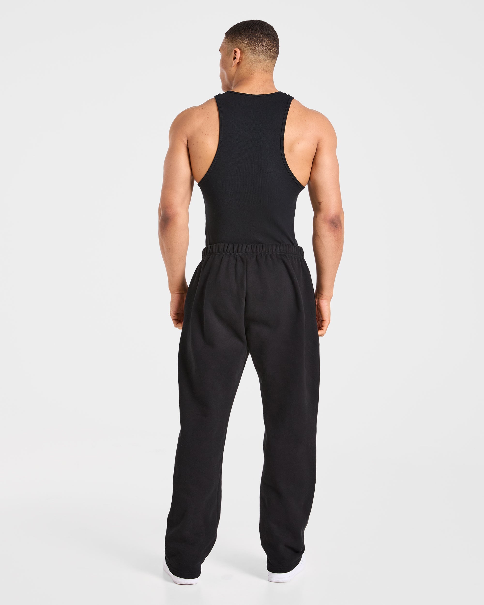 Muscle Ribbed Tank - Zwart