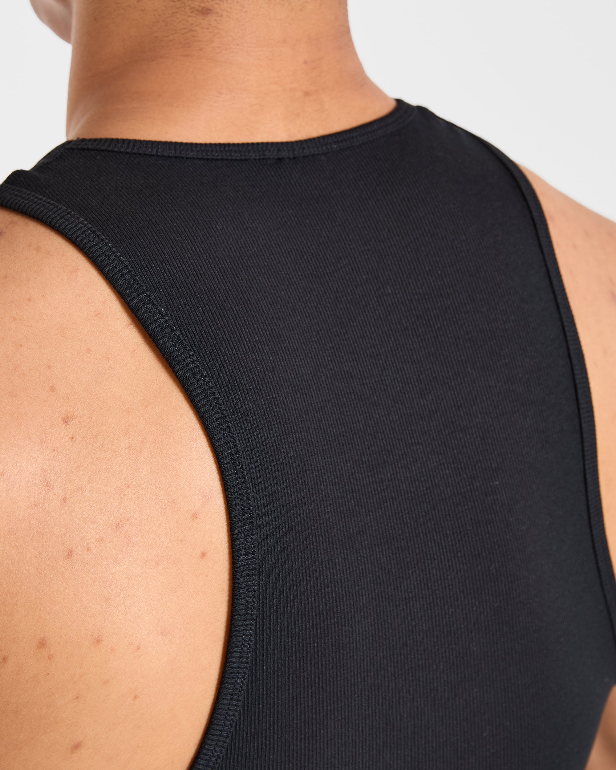 Muscle Ribbed Tank - Zwart