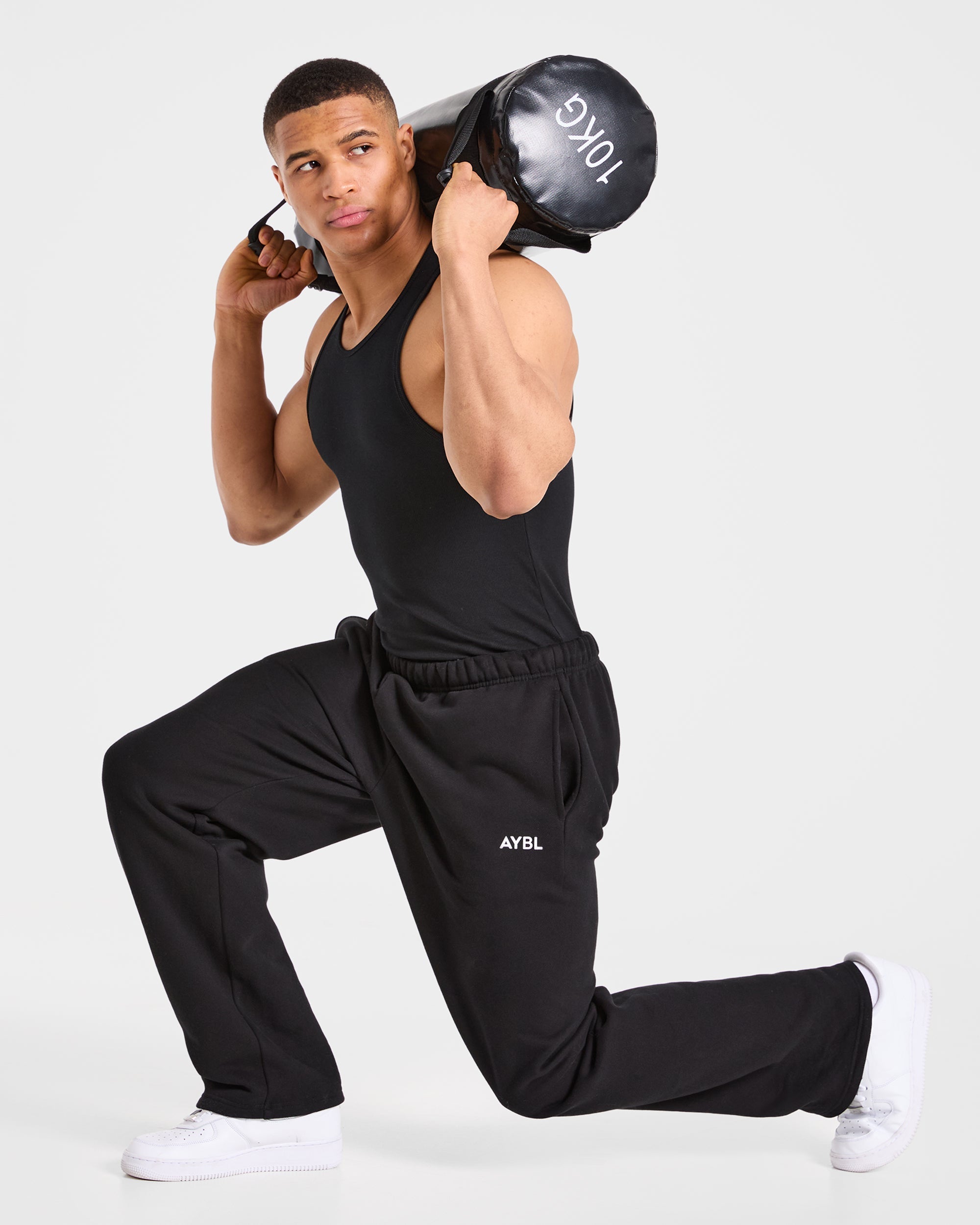 Muscle Ribbed Tank - Zwart