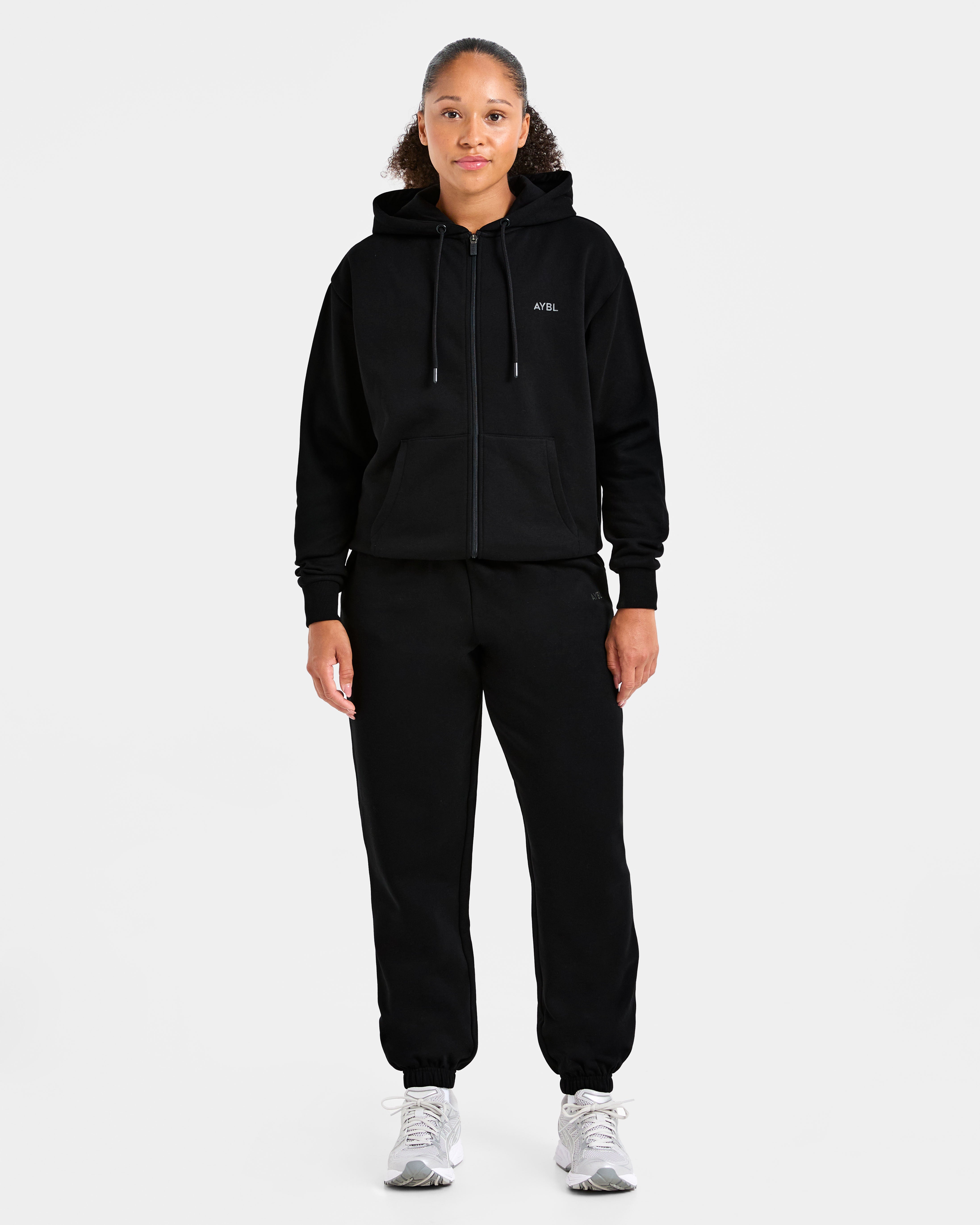 Lifestyle Oversized Zip Up Hoodie - Zwart