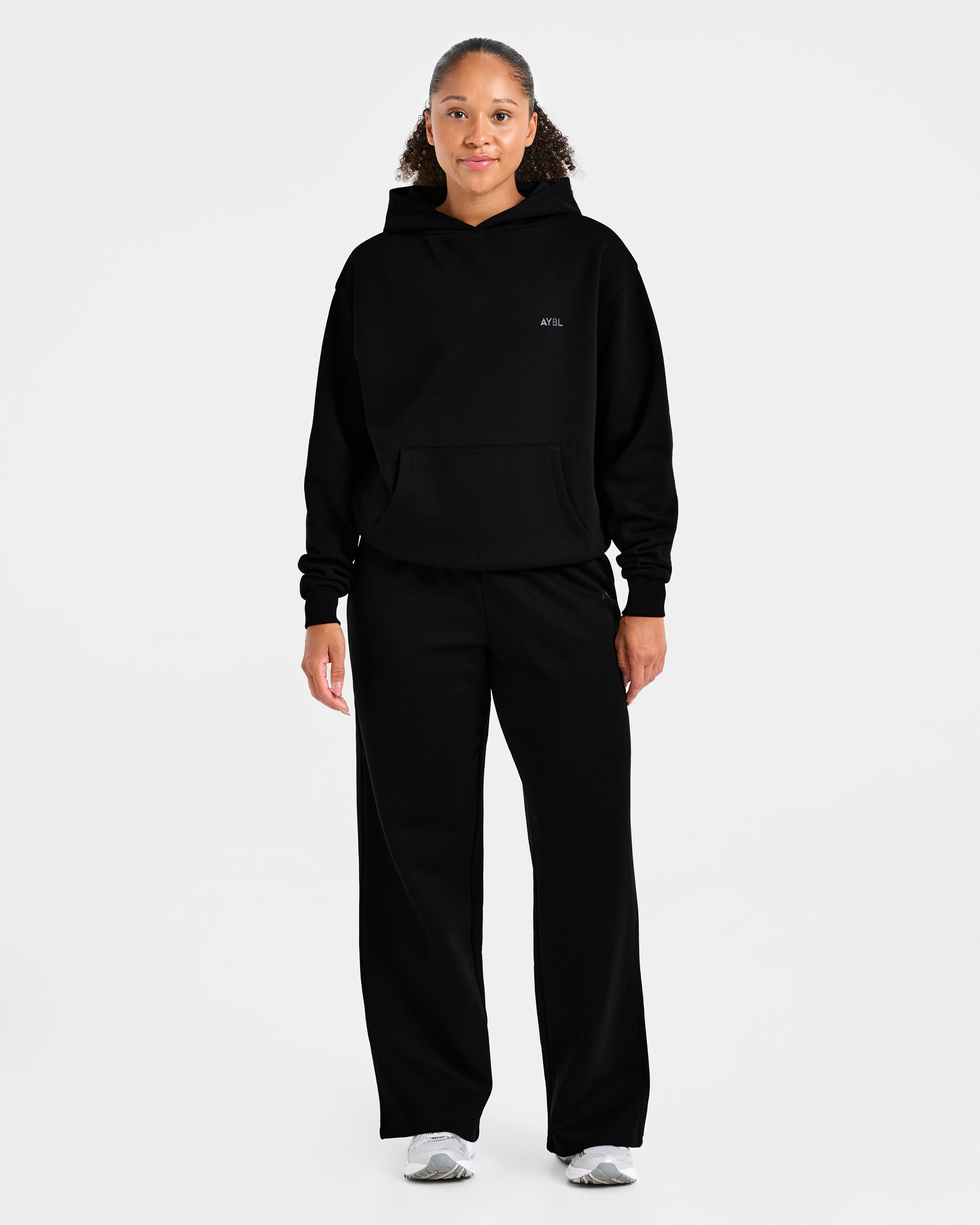 Lifestyle Oversized Straight Leg Joggers - Zwart