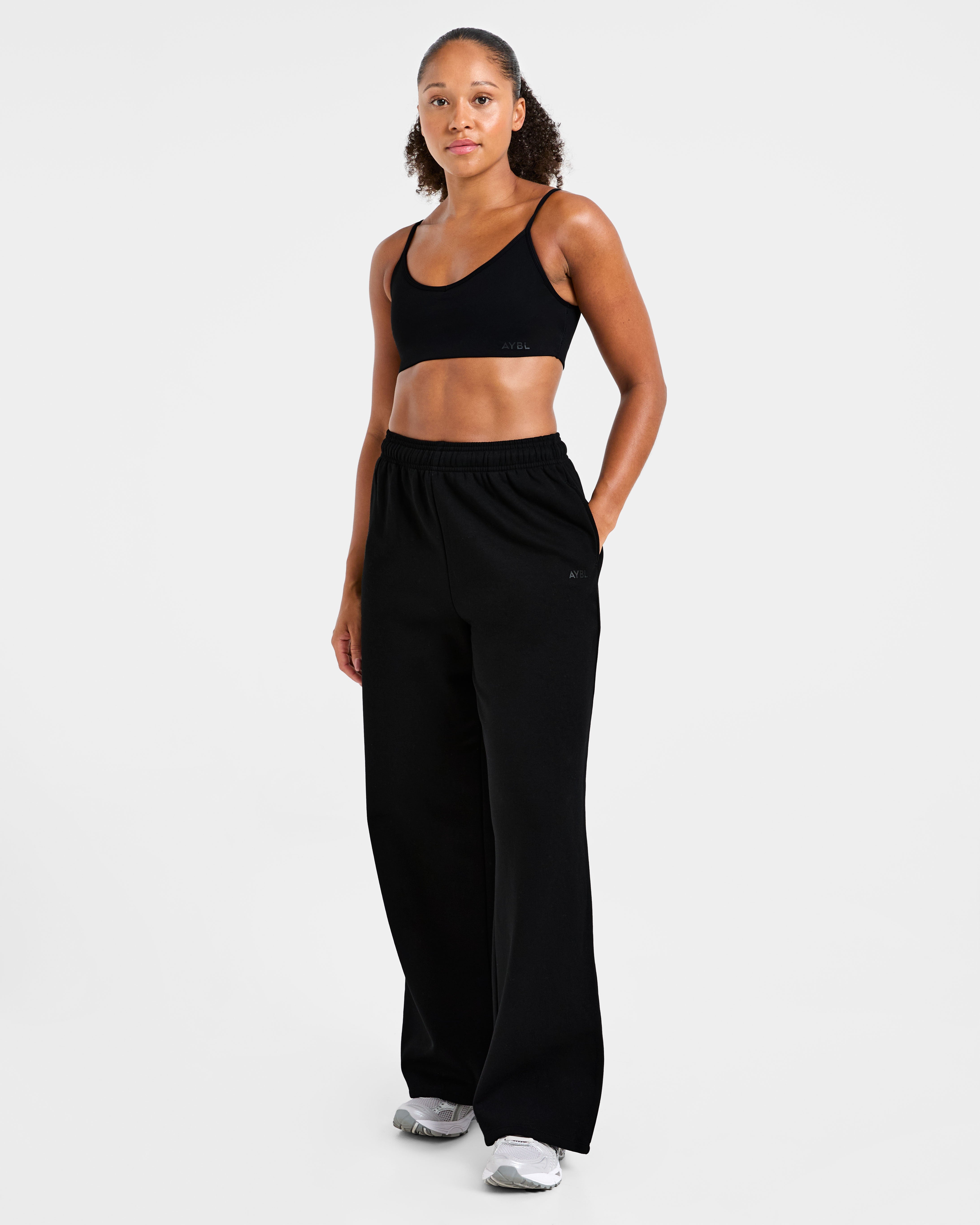Lifestyle Oversized Straight Leg Joggers - Zwart