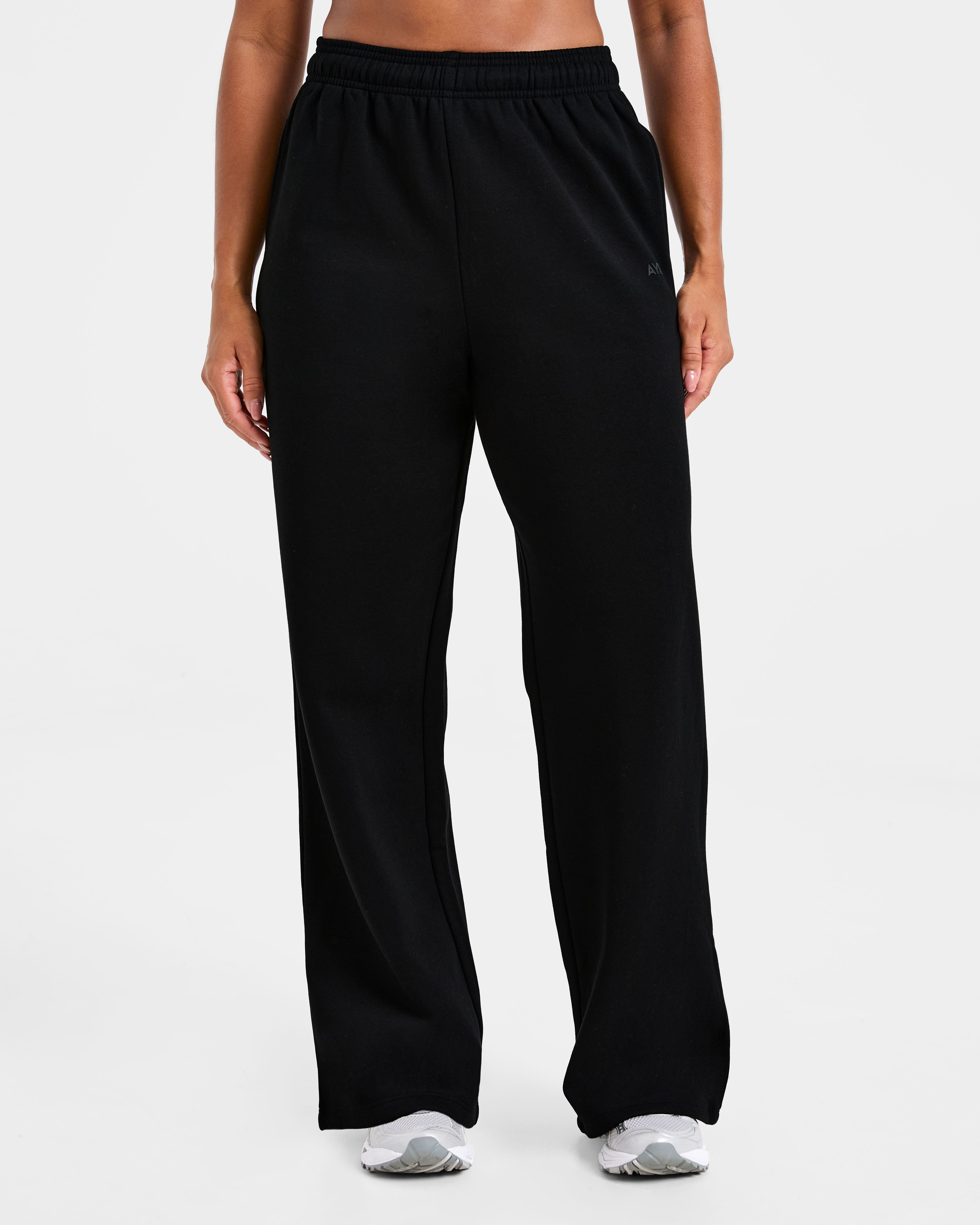 Lifestyle Oversized Straight Leg Joggers - Zwart