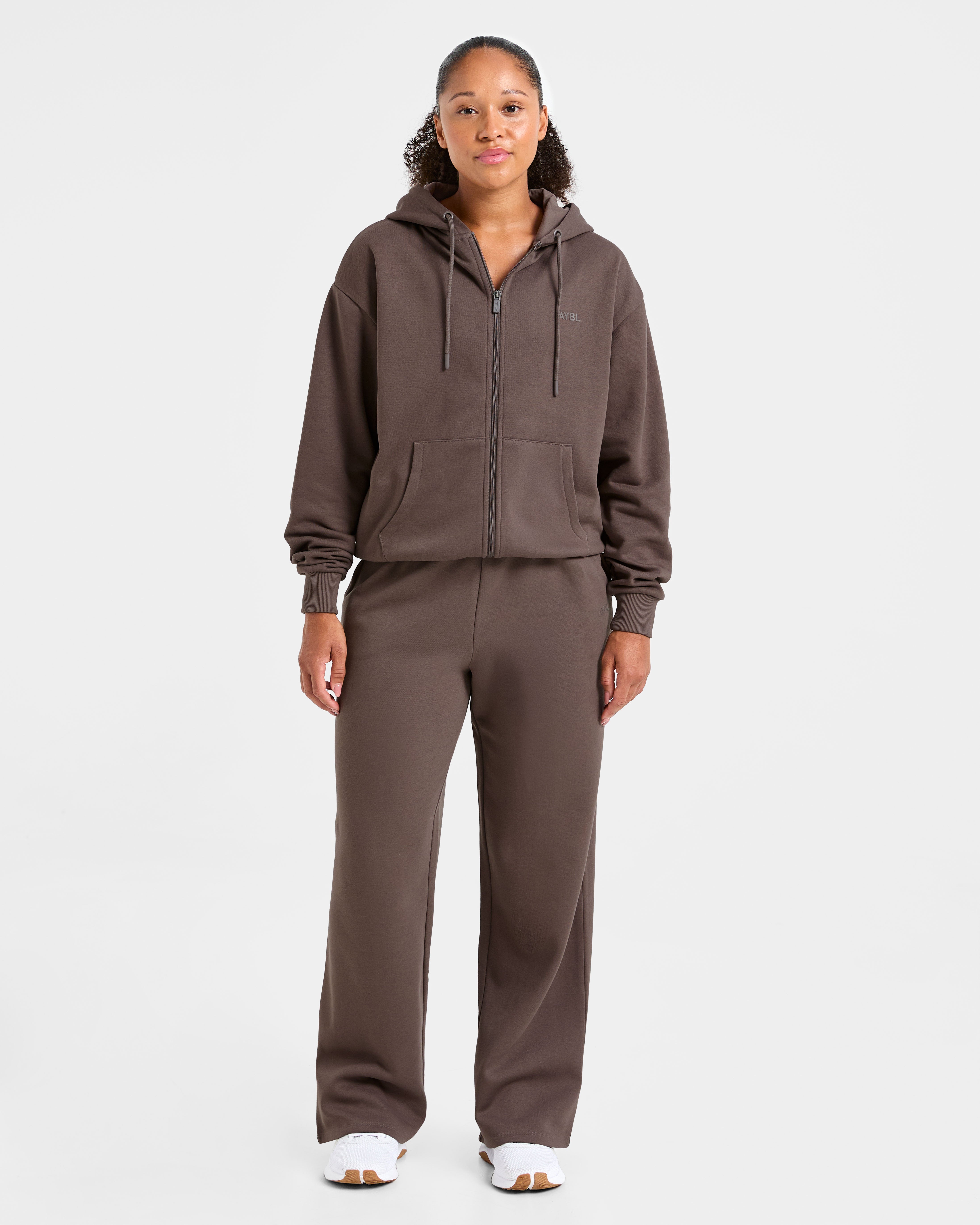 Lifestyle Oversized Straight Leg Joggers - Umber Bruin