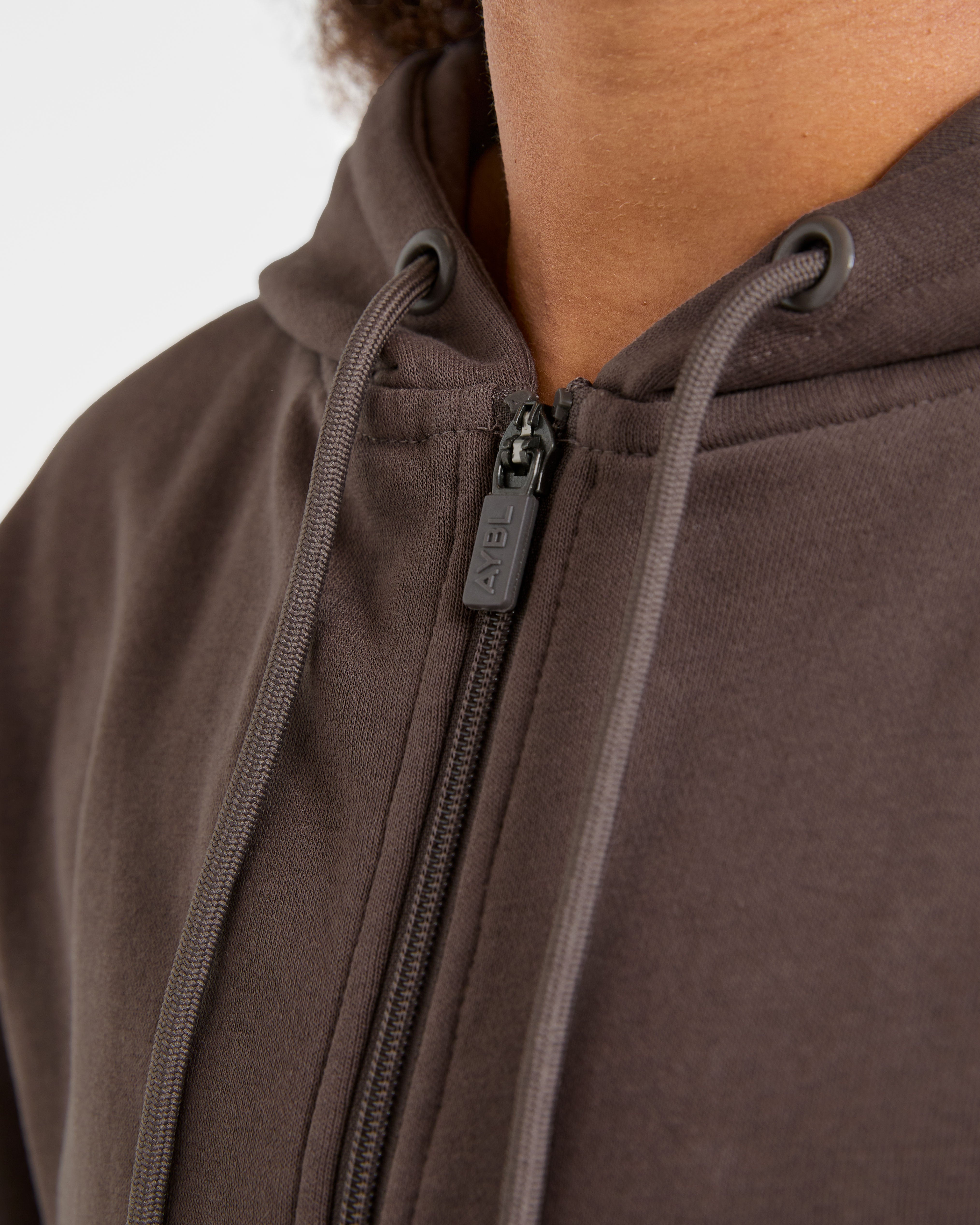 Lifestyle Oversized Zip Up Hoodie - Umber Bruin