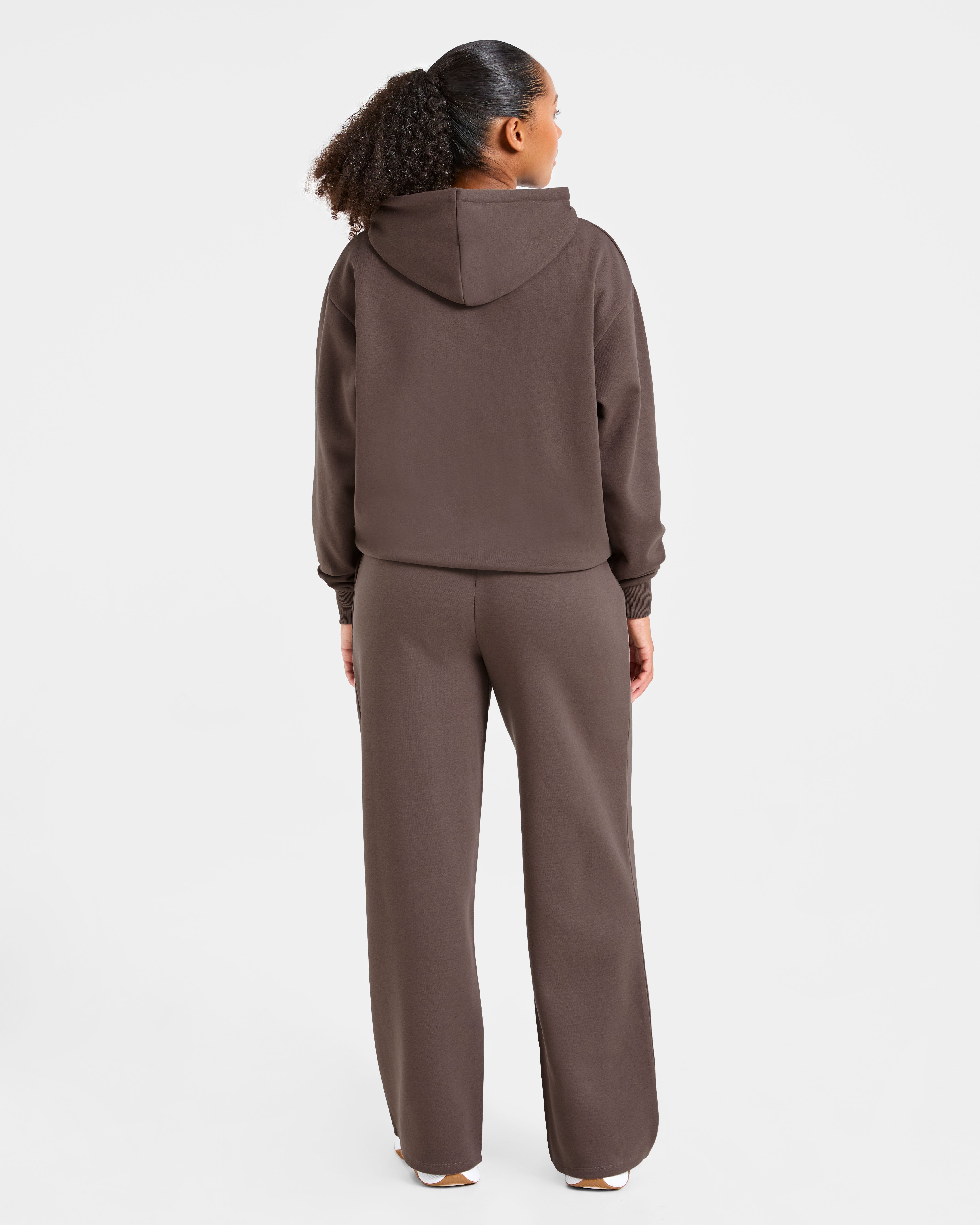 Lifestyle Oversized Zip Up Hoodie - Umber Bruin
