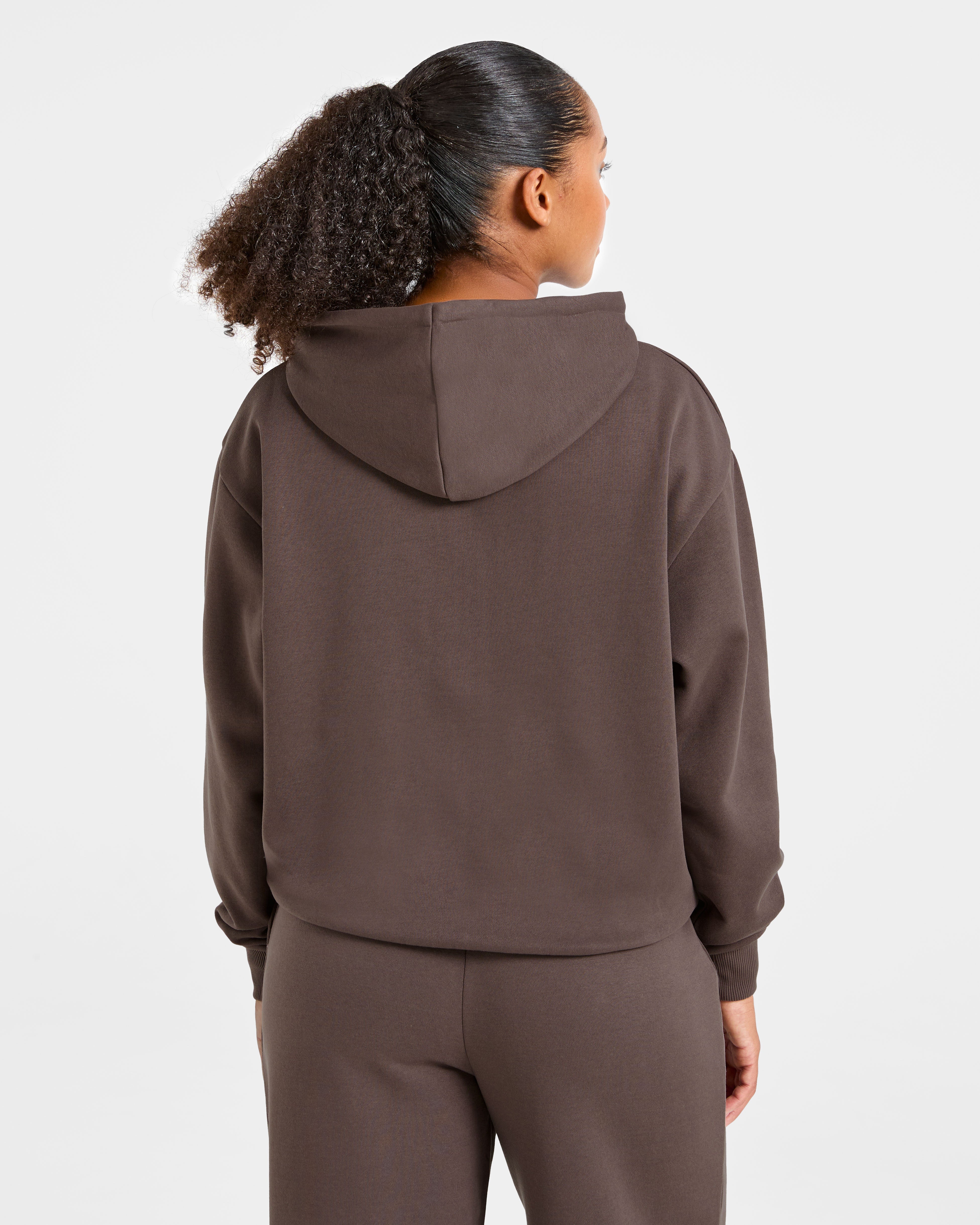 Lifestyle Oversized Zip Up Hoodie - Umber Bruin