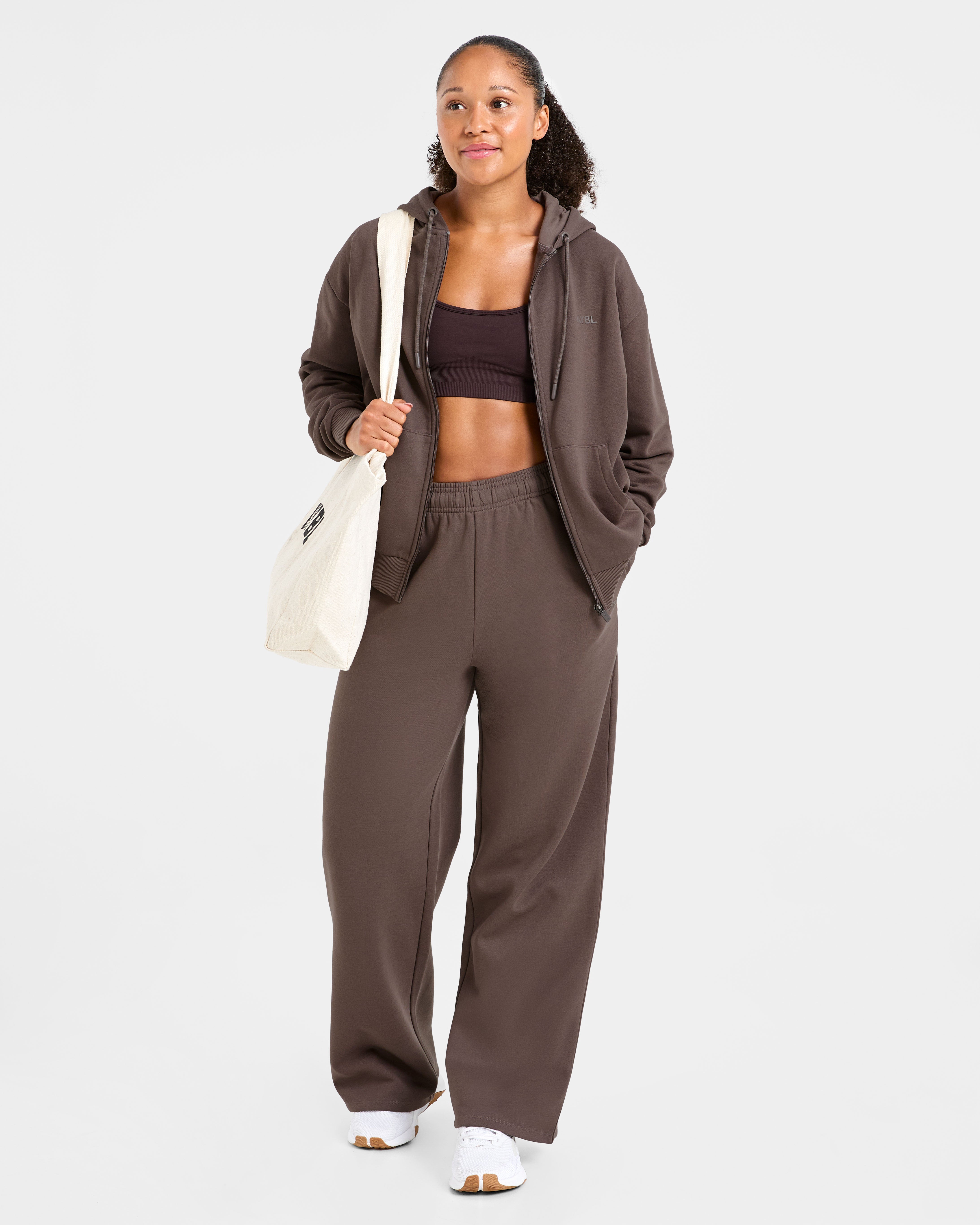 Lifestyle Oversized Zip Up Hoodie - Umber Bruin