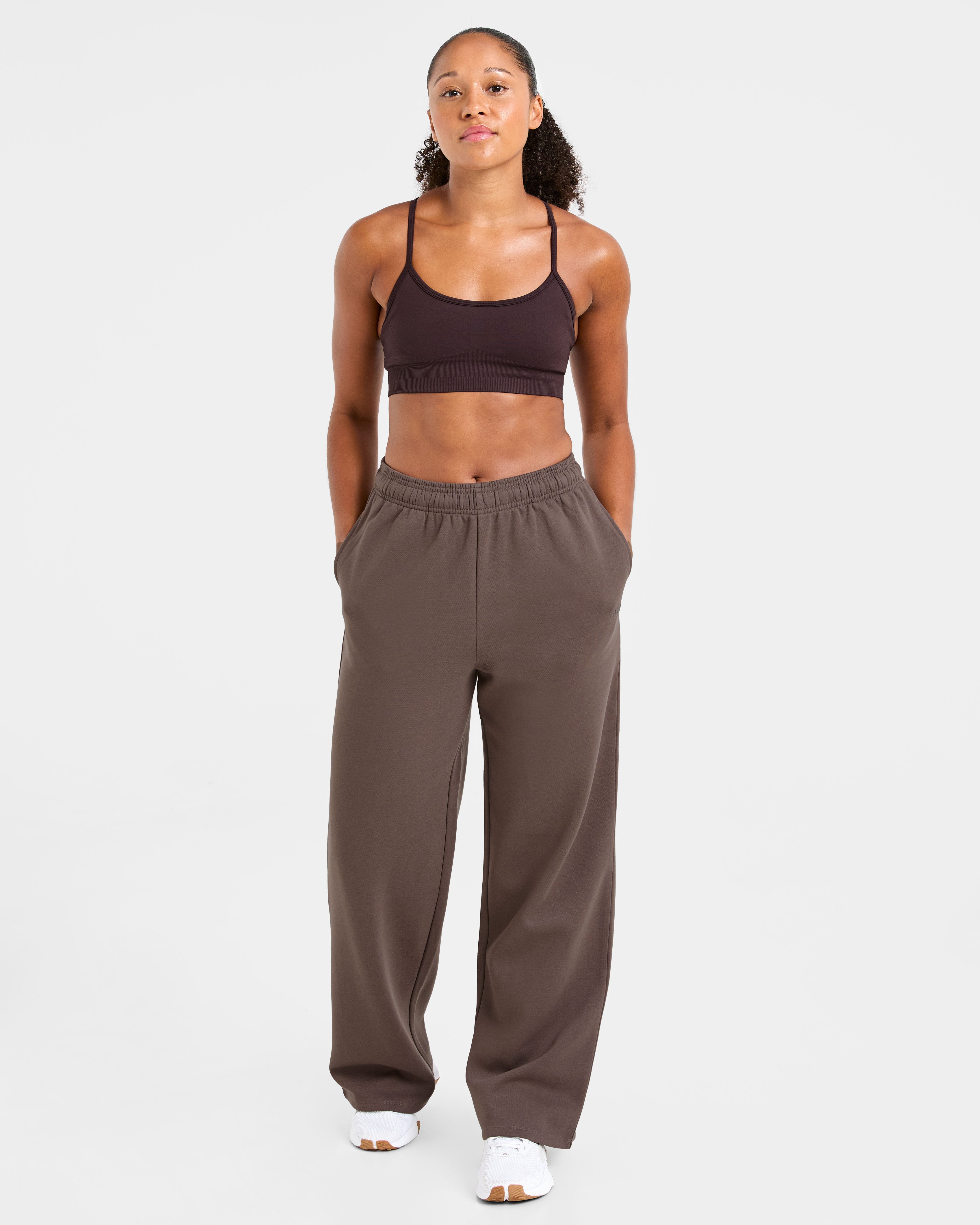 Lifestyle Oversized Straight Leg Joggers - Umber Bruin