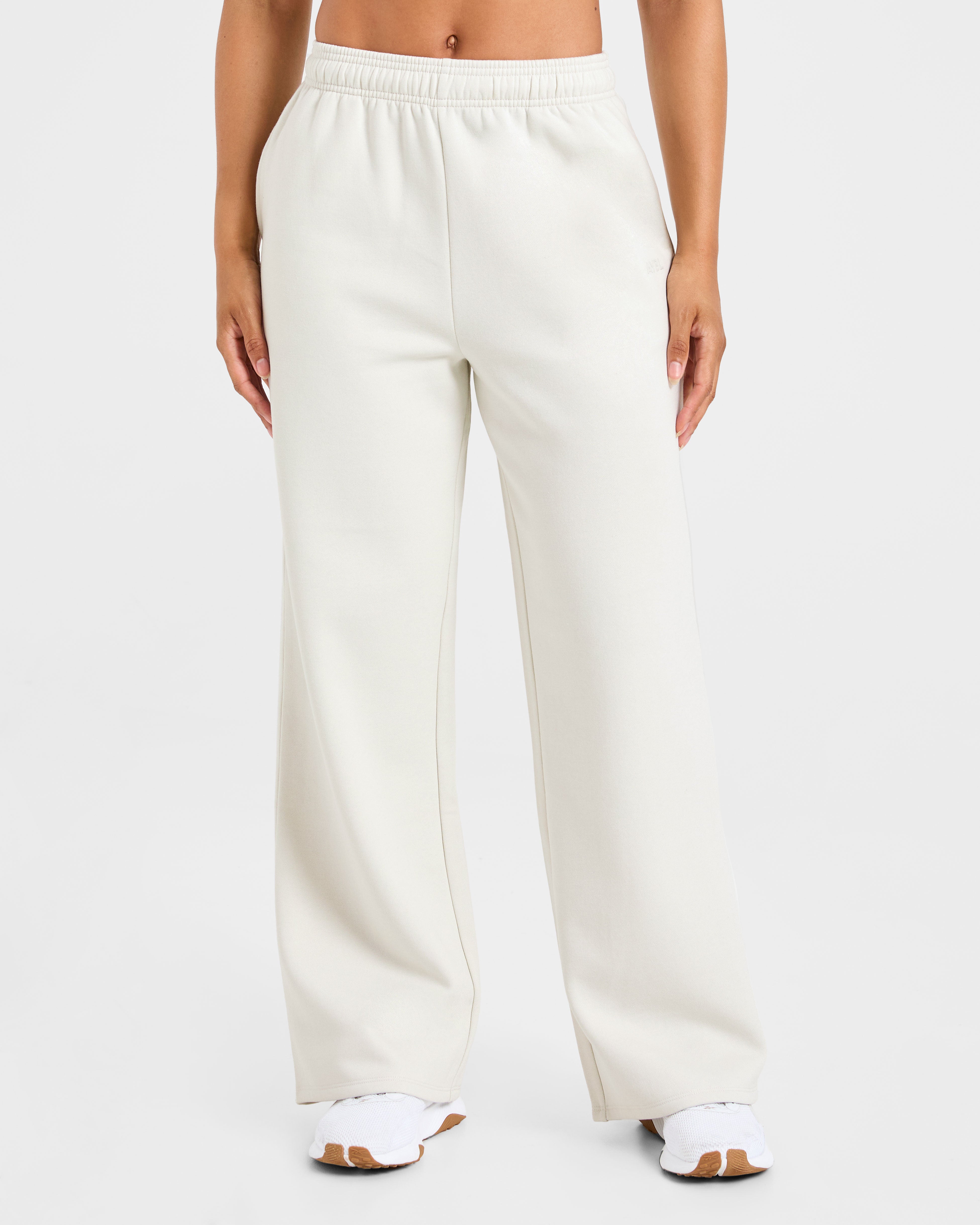 Lifestyle Oversized Straight Leg Joggers - Off Wit