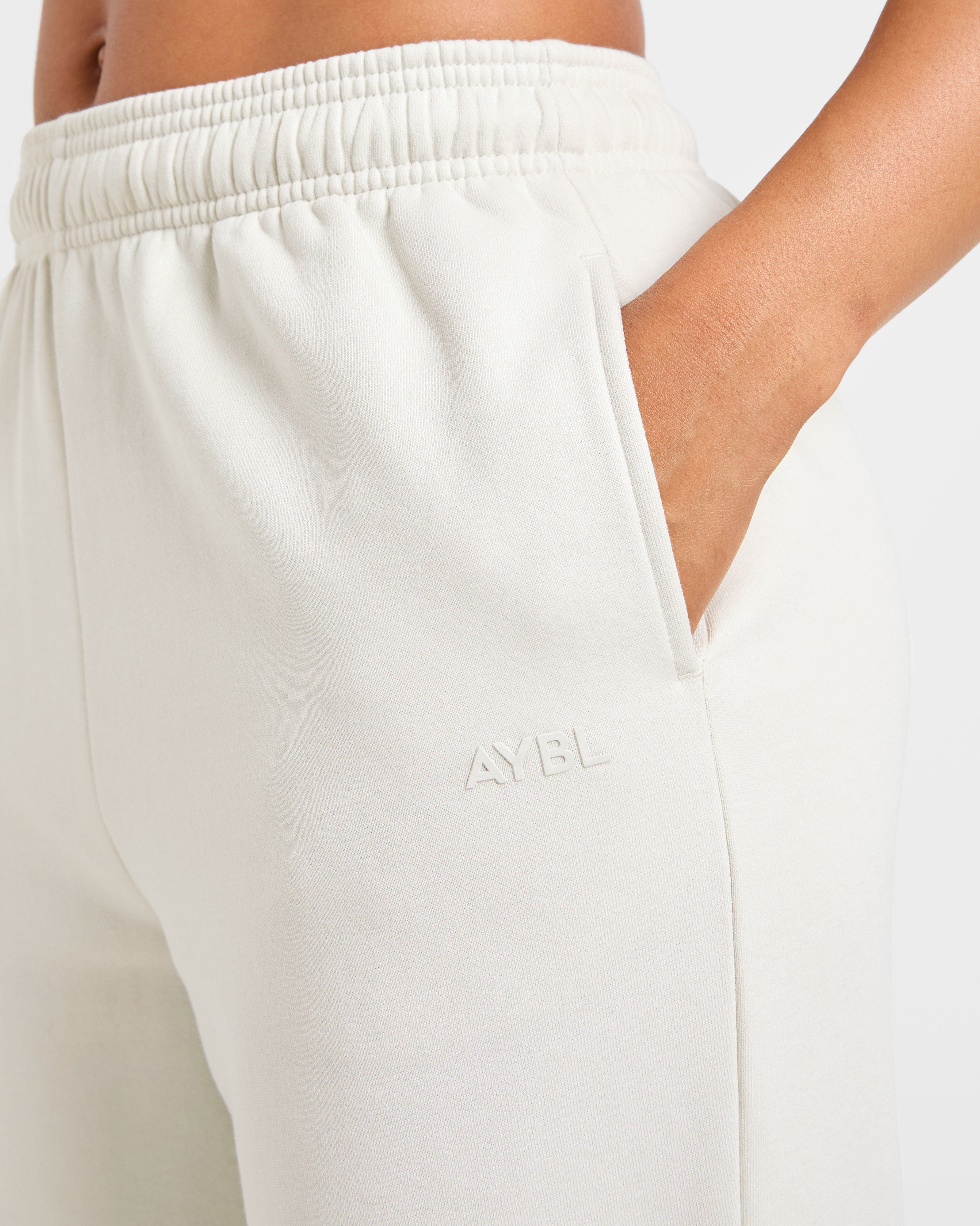 Lifestyle Oversized Straight Leg Joggers - Off Wit