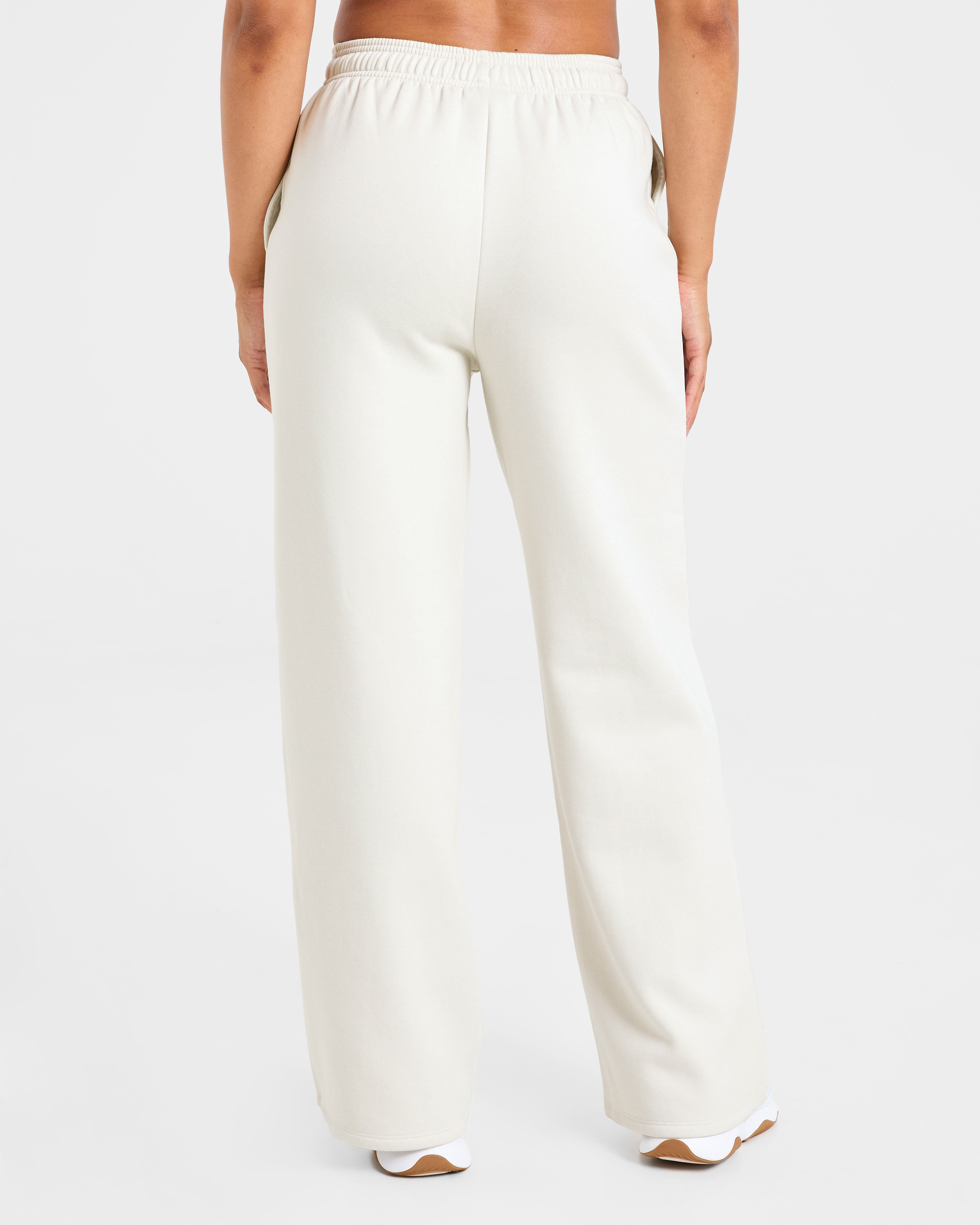 Lifestyle Oversized Straight Leg Joggers - Off Wit