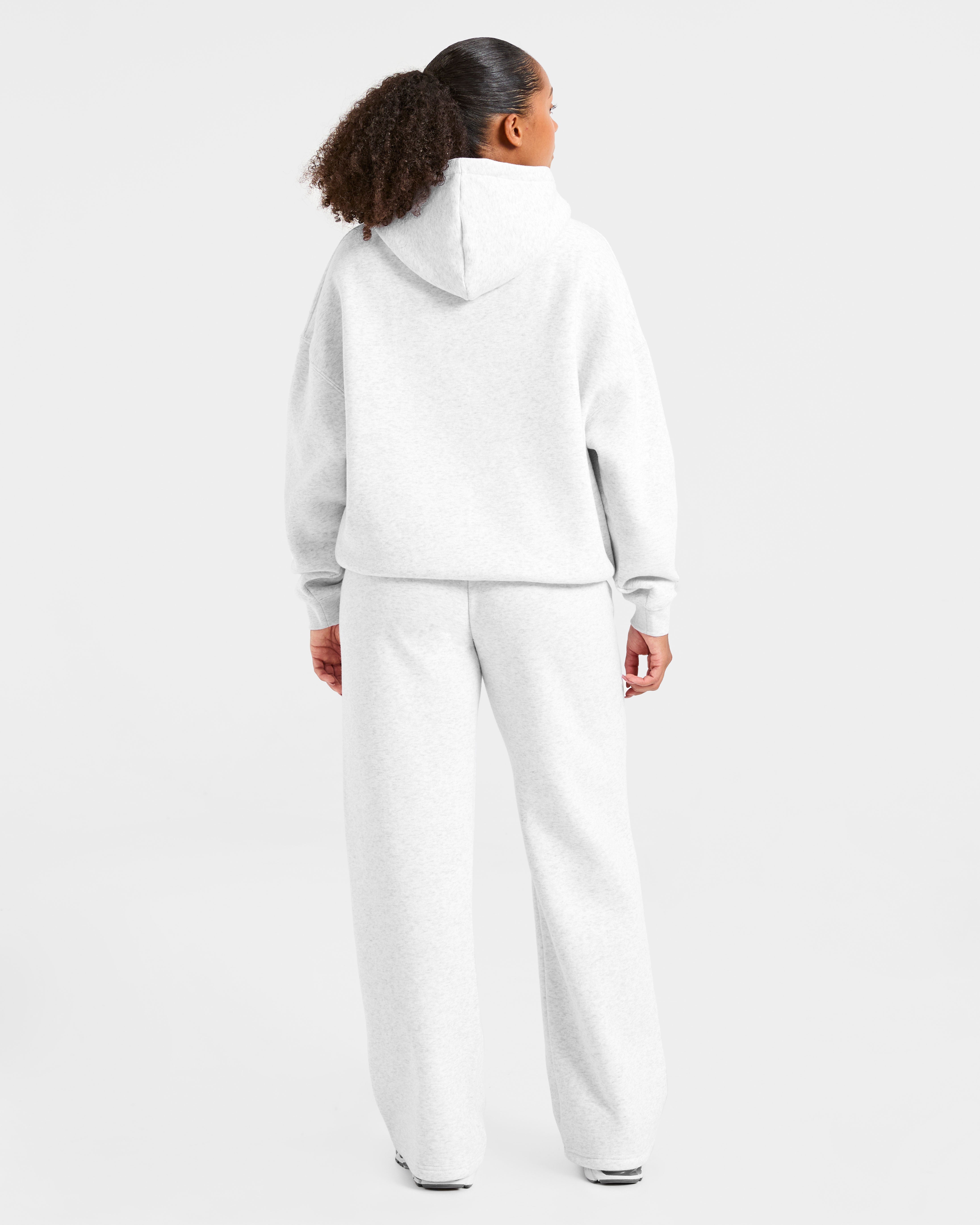 Classic Plush Oversized Straight Leg Joggers - Heather Grijs