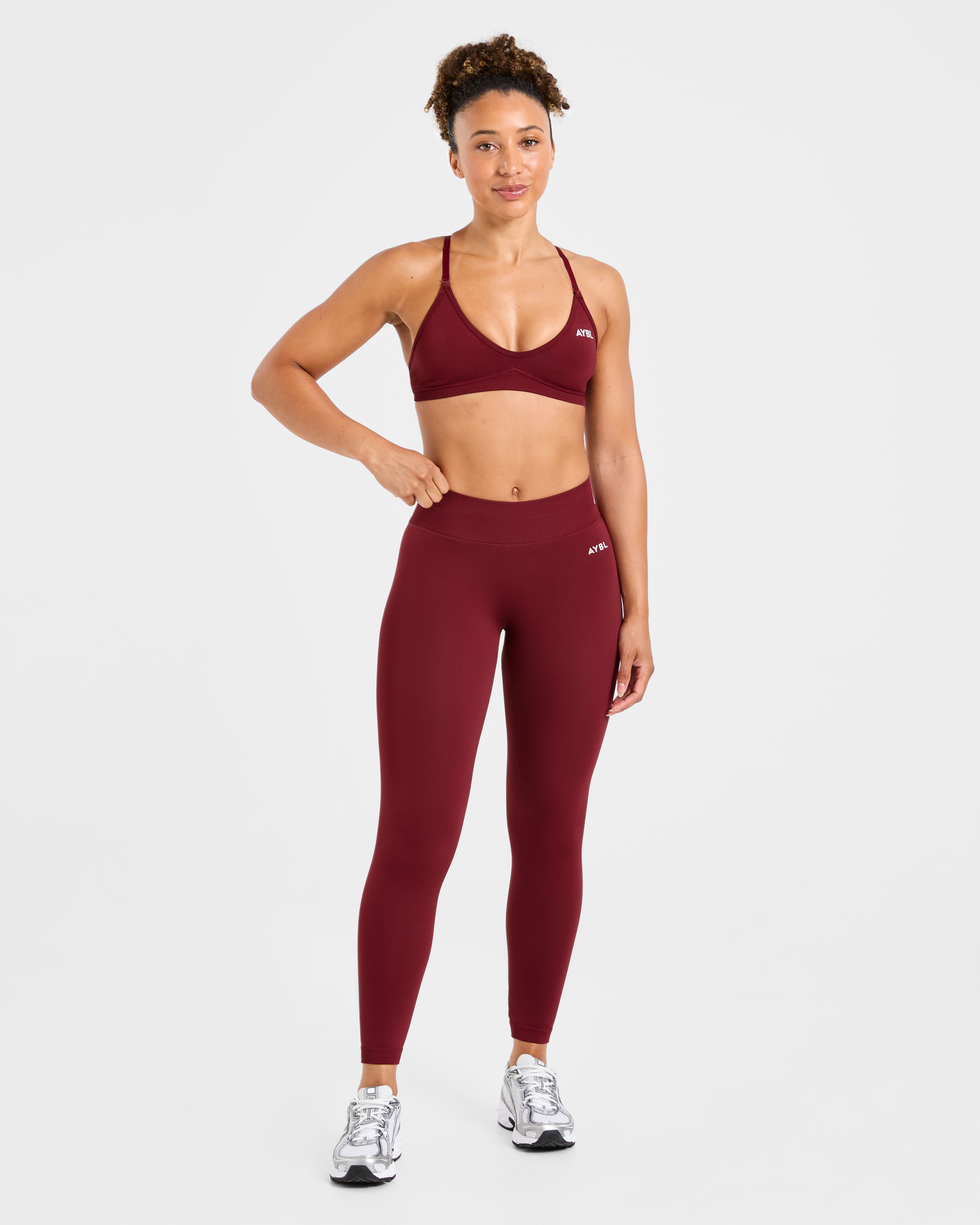 Adapt Seamless Strappy Sports Bra - Autumn Rood