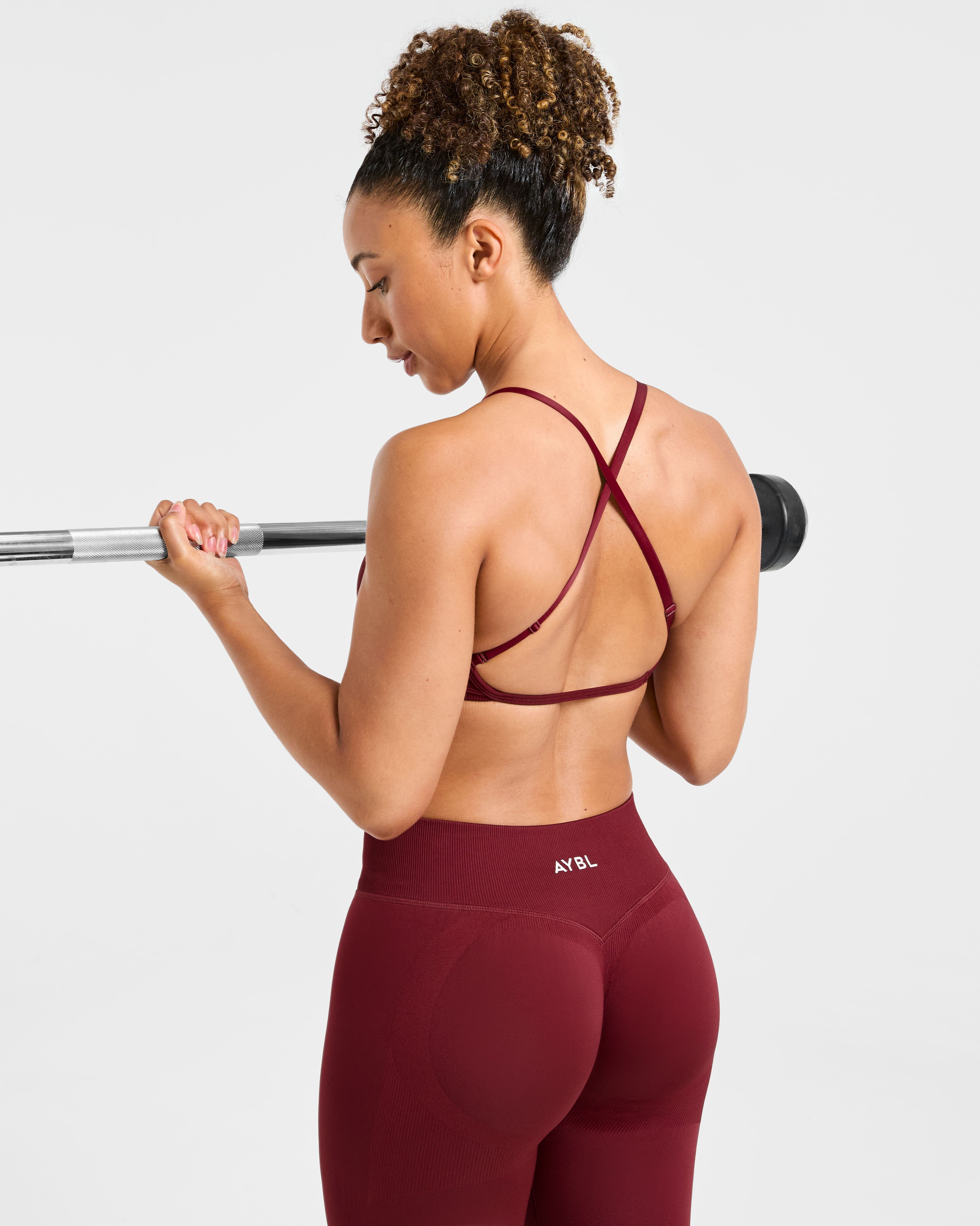 Adapt Seamless Strappy Sports Bra - Autumn Rood