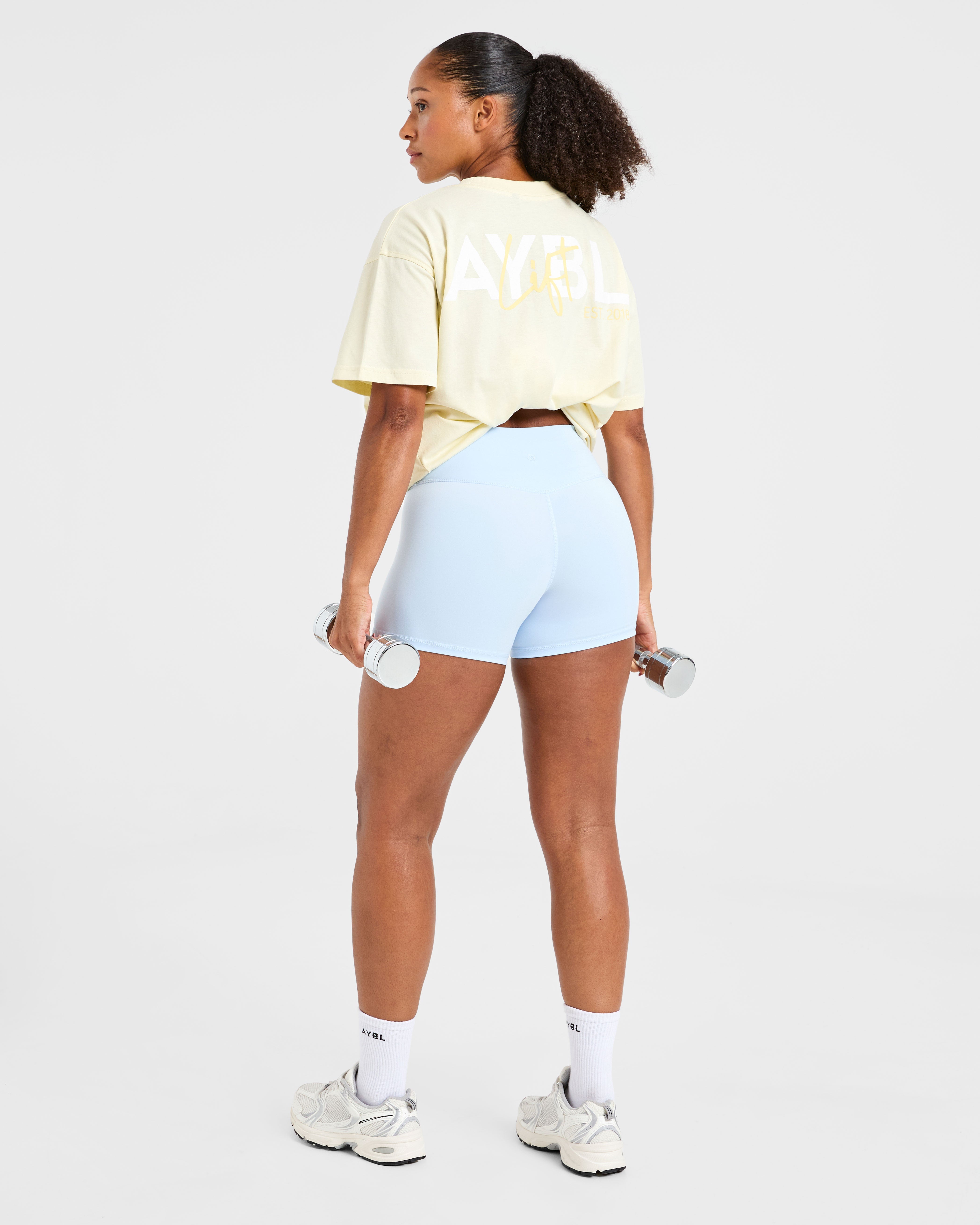 Lift Graphic Oversized T Shirt - Lemon Geel
