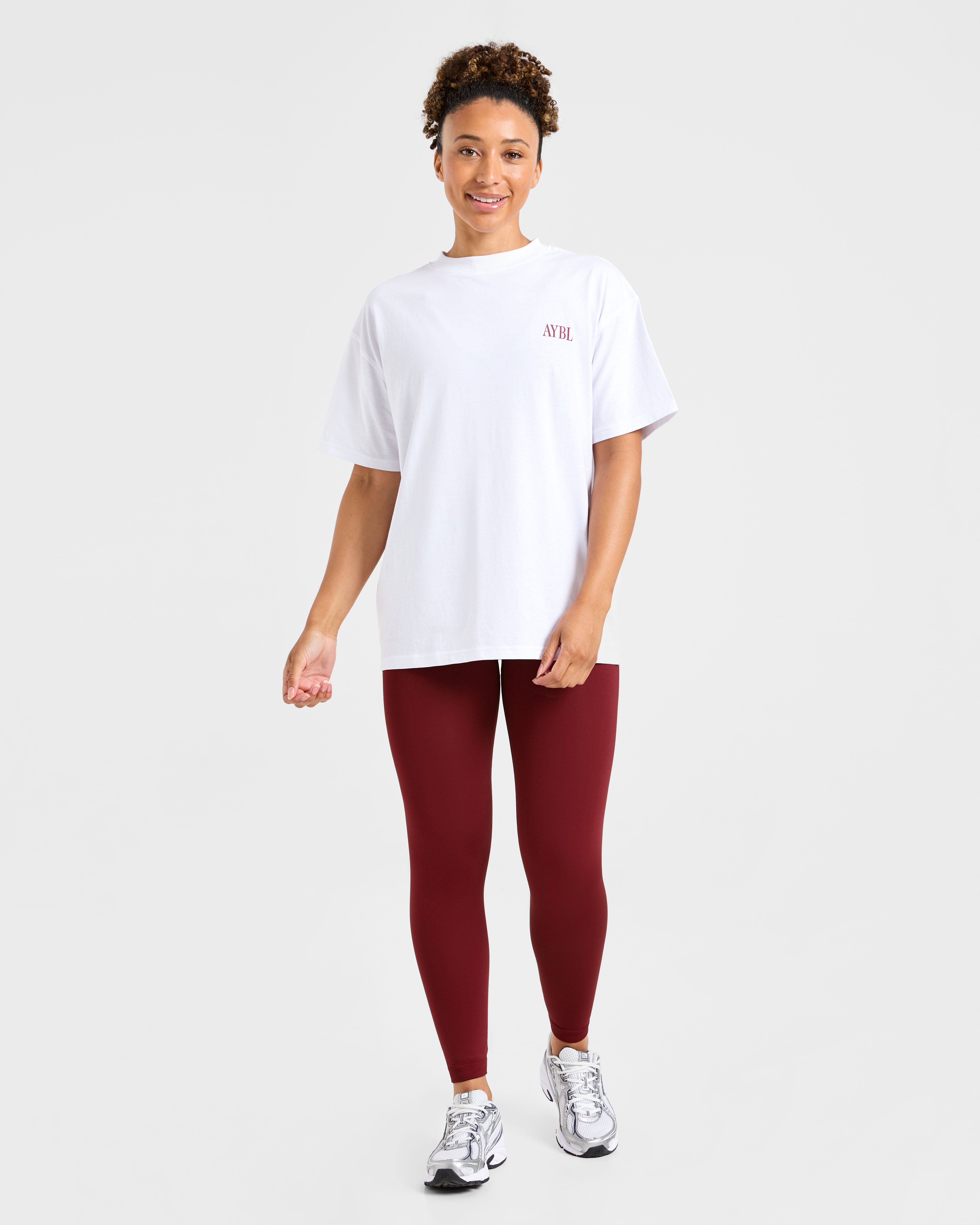 AYBL Strength Studio Oversized T Shirt - Wit