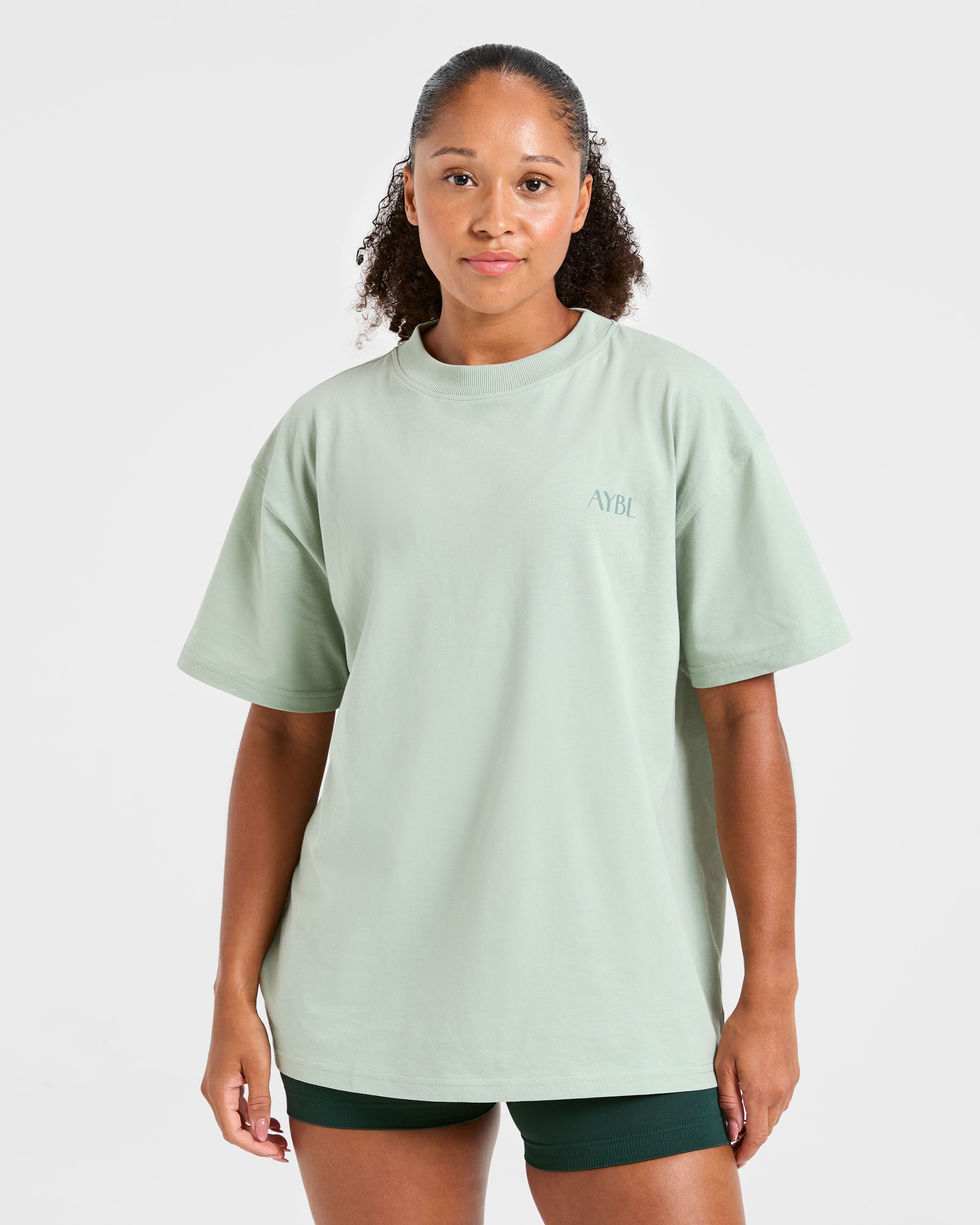 AYBL Wellness Oversized T Shirt - Groen