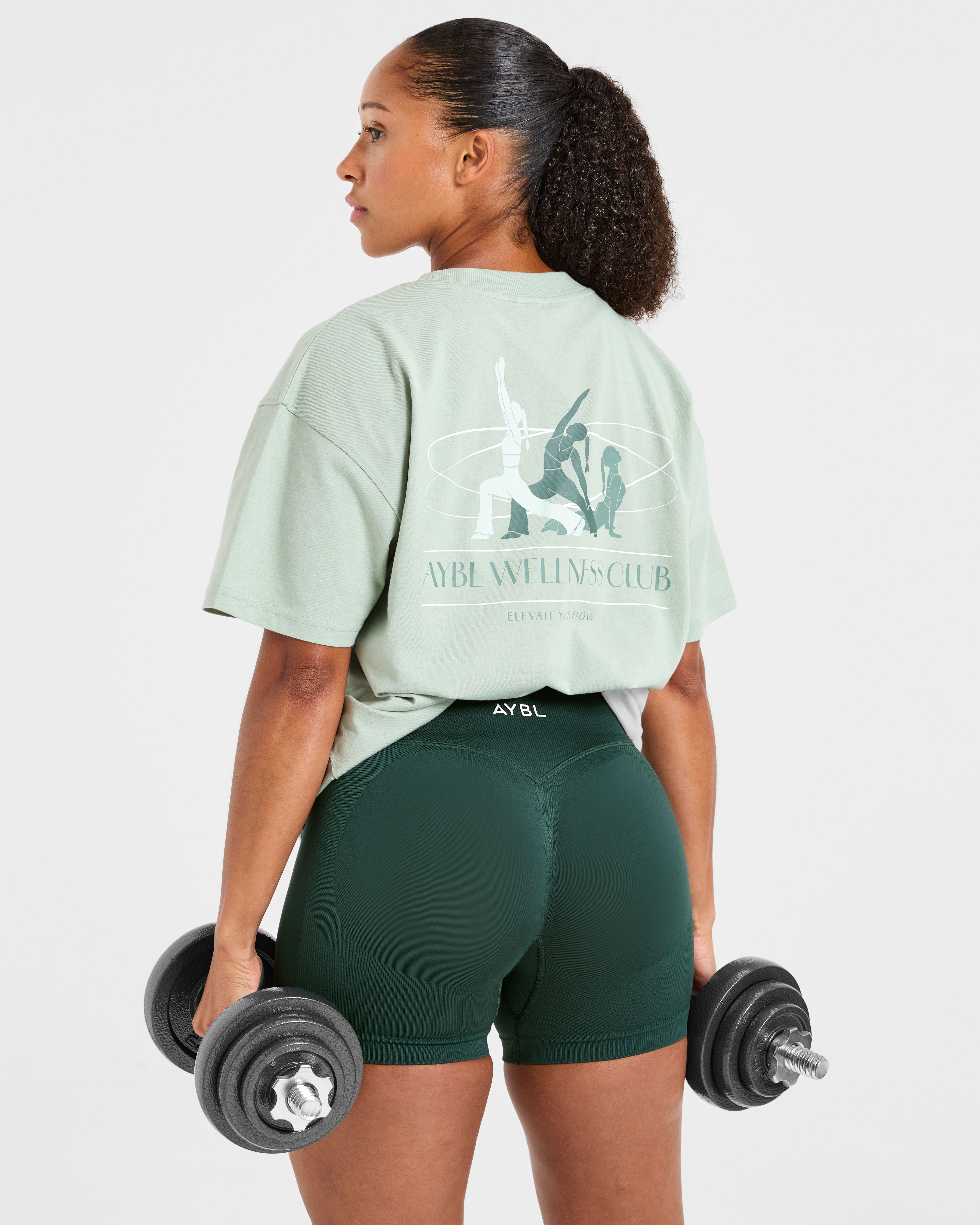 AYBL Wellness Oversized T Shirt - Groen