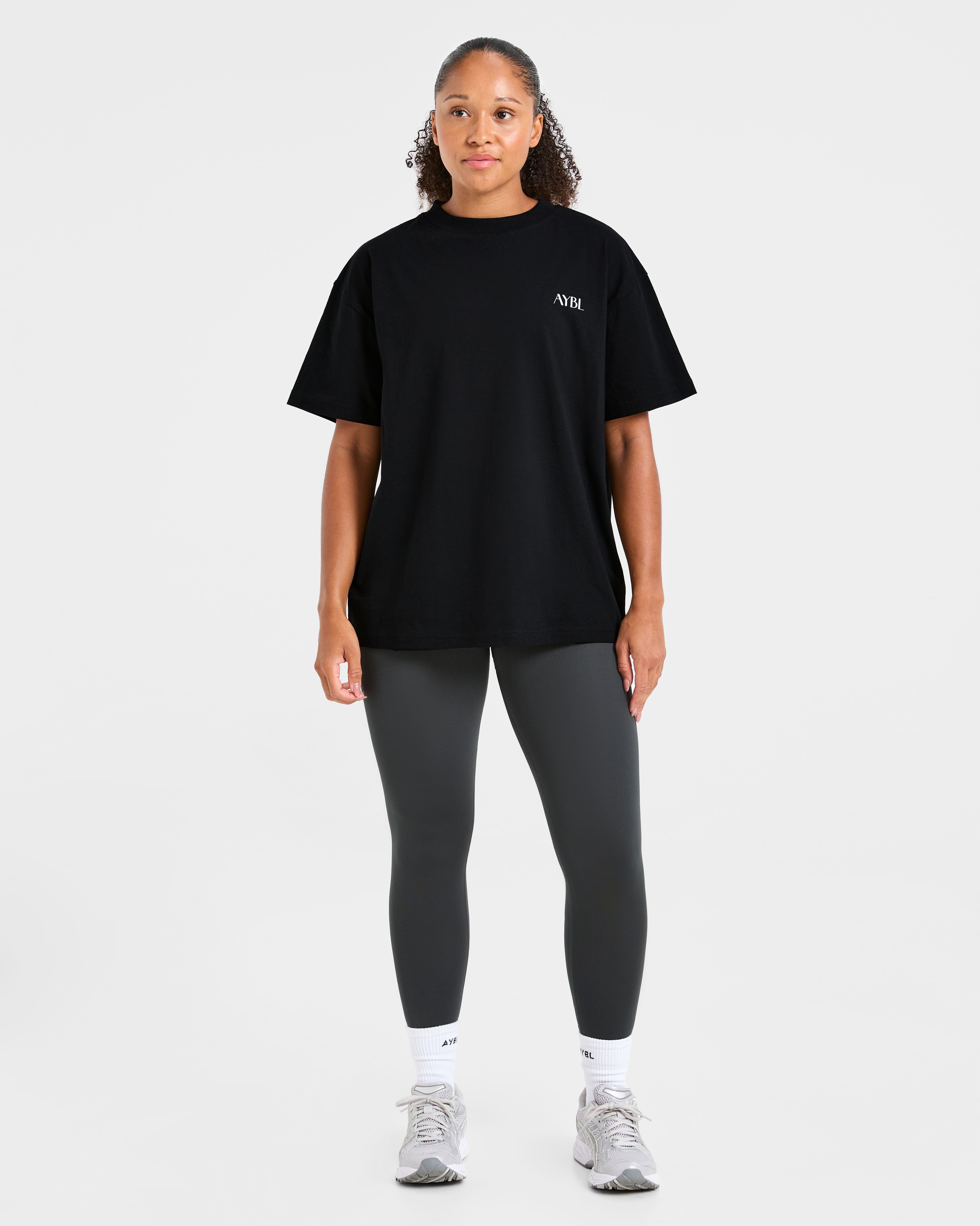 AYBL Wellness Oversized T Shirt - Zwart
