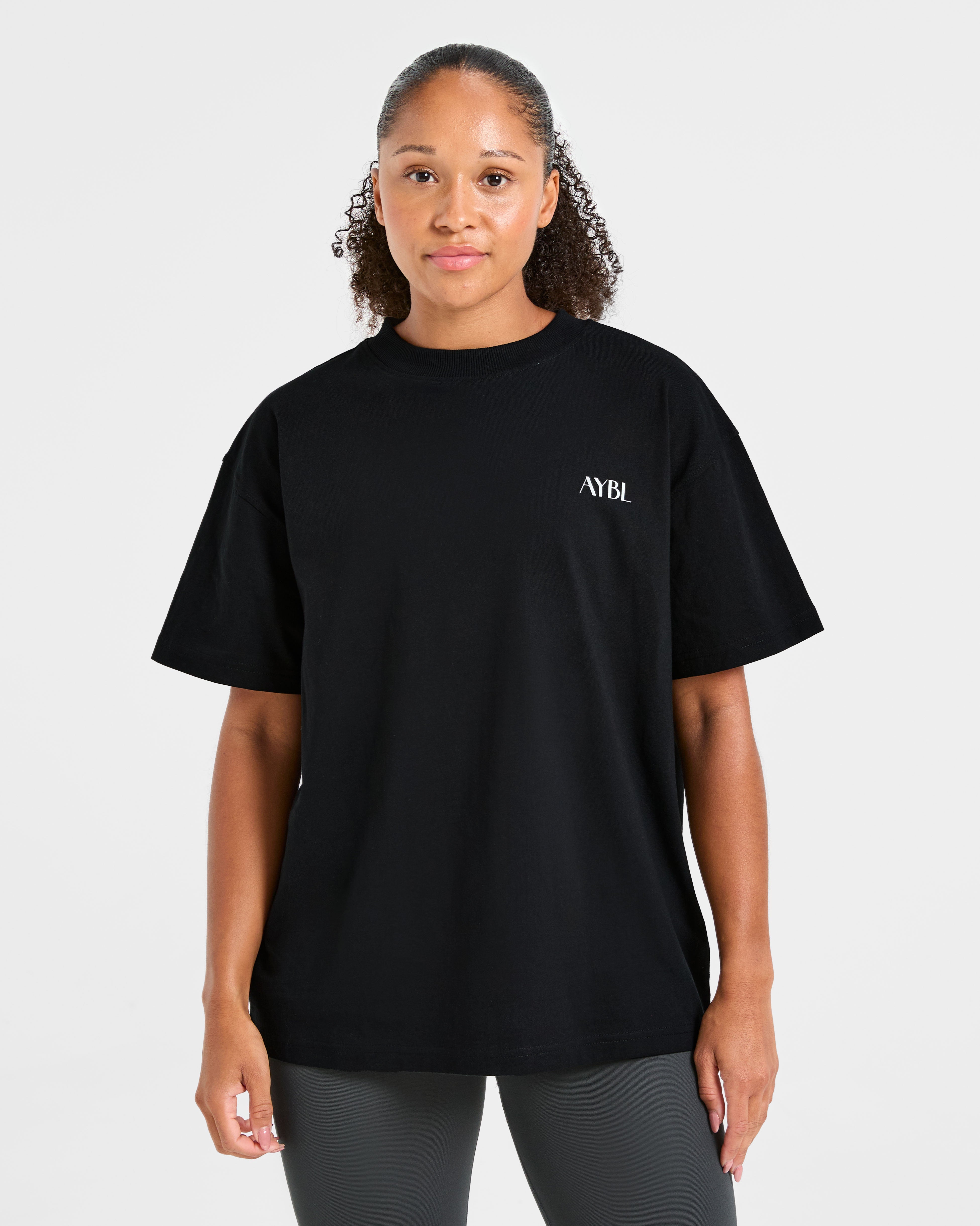AYBL Wellness Oversized T Shirt - Zwart