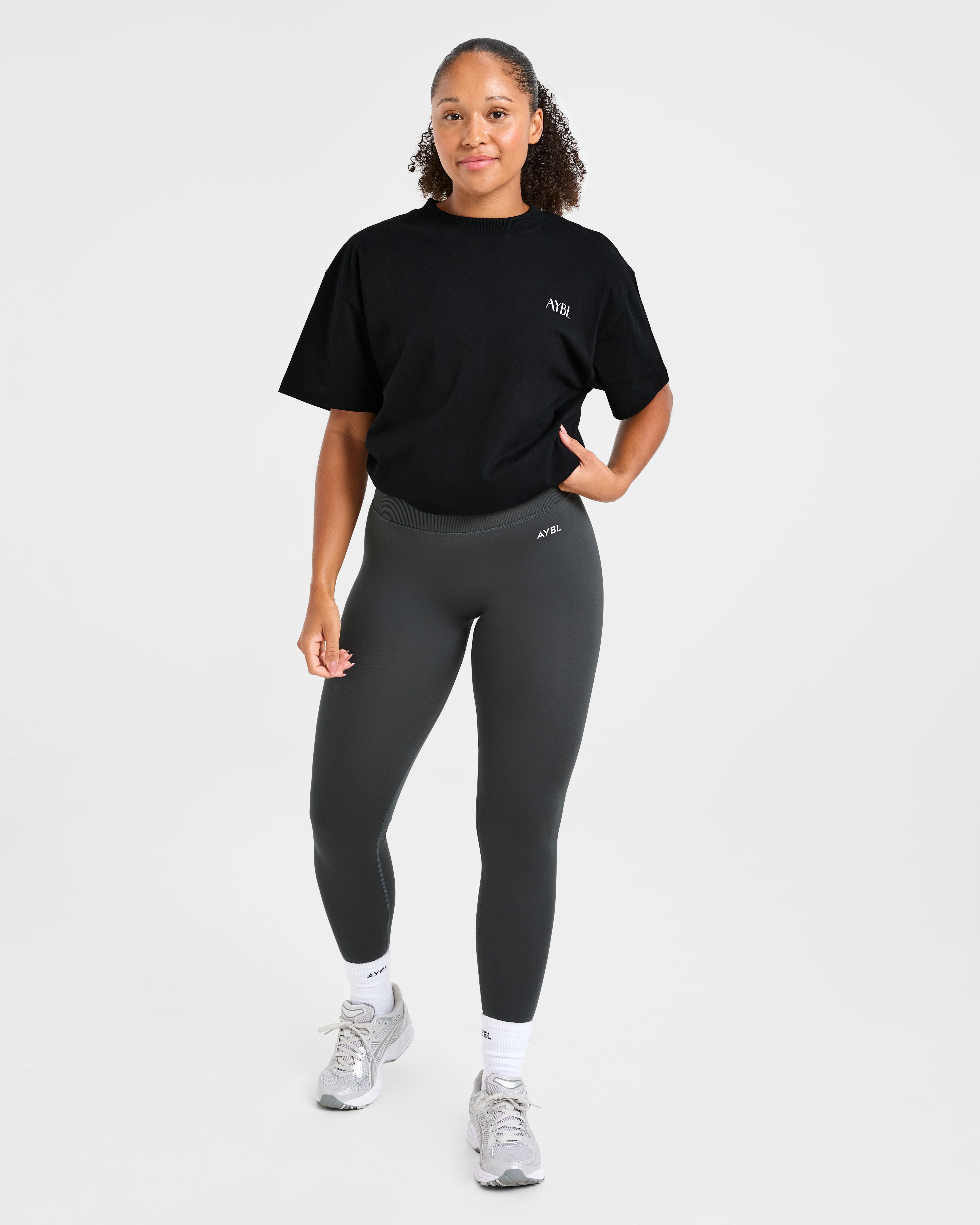 AYBL Wellness Oversized T Shirt - Zwart