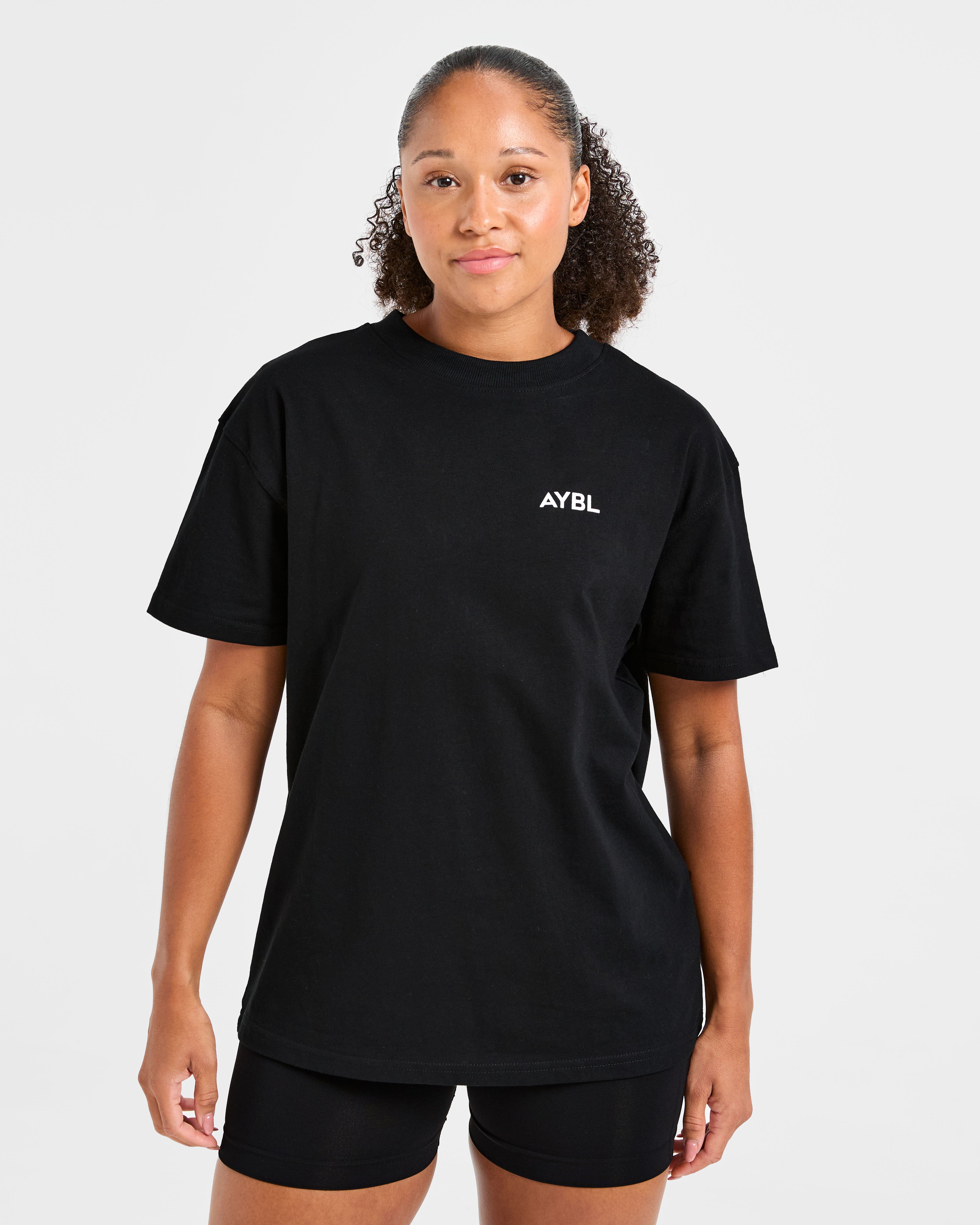 Lift Graphic Oversized T Shirt - Zwart