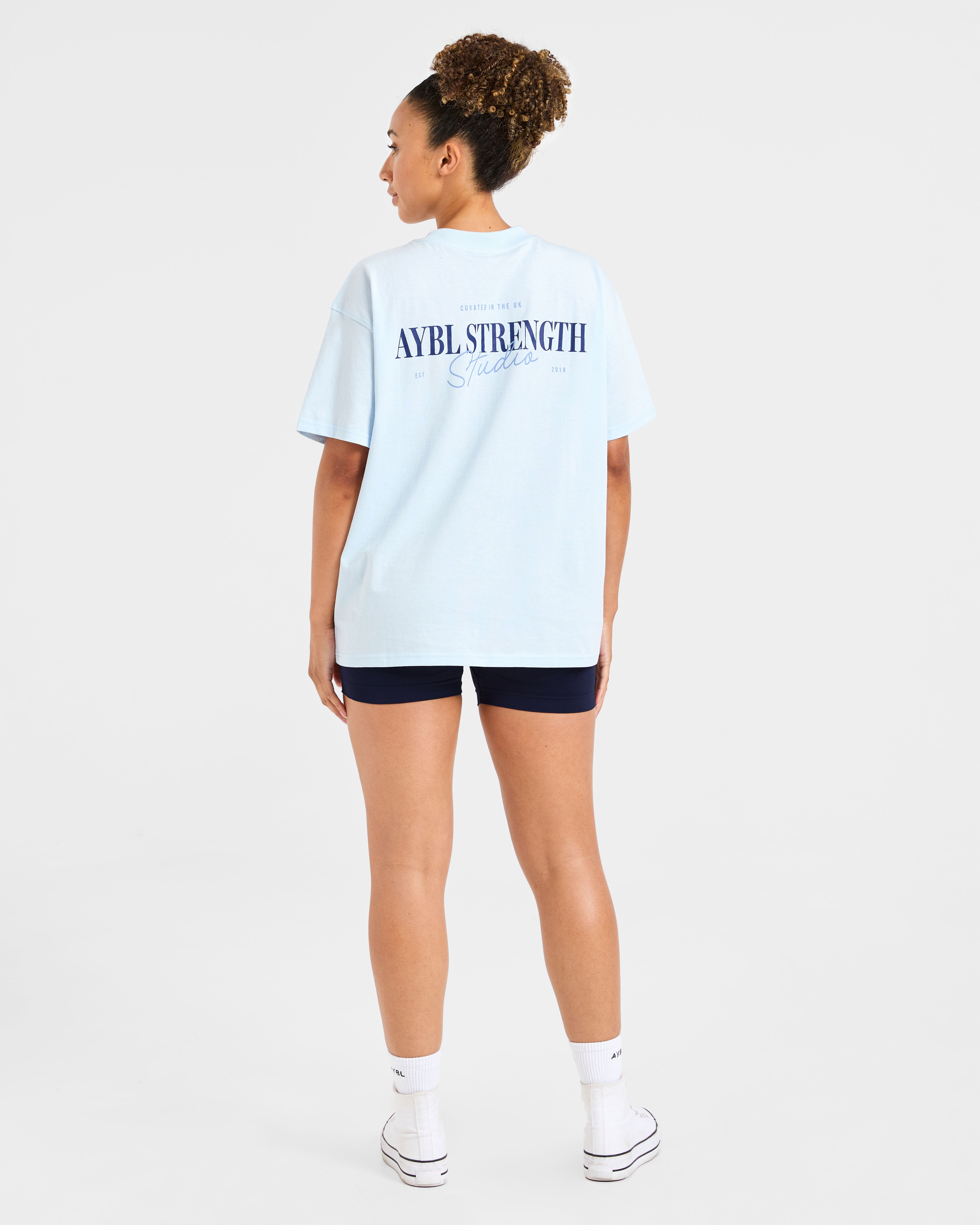 AYBL Strength Studio Oversized T Shirt - Blauw