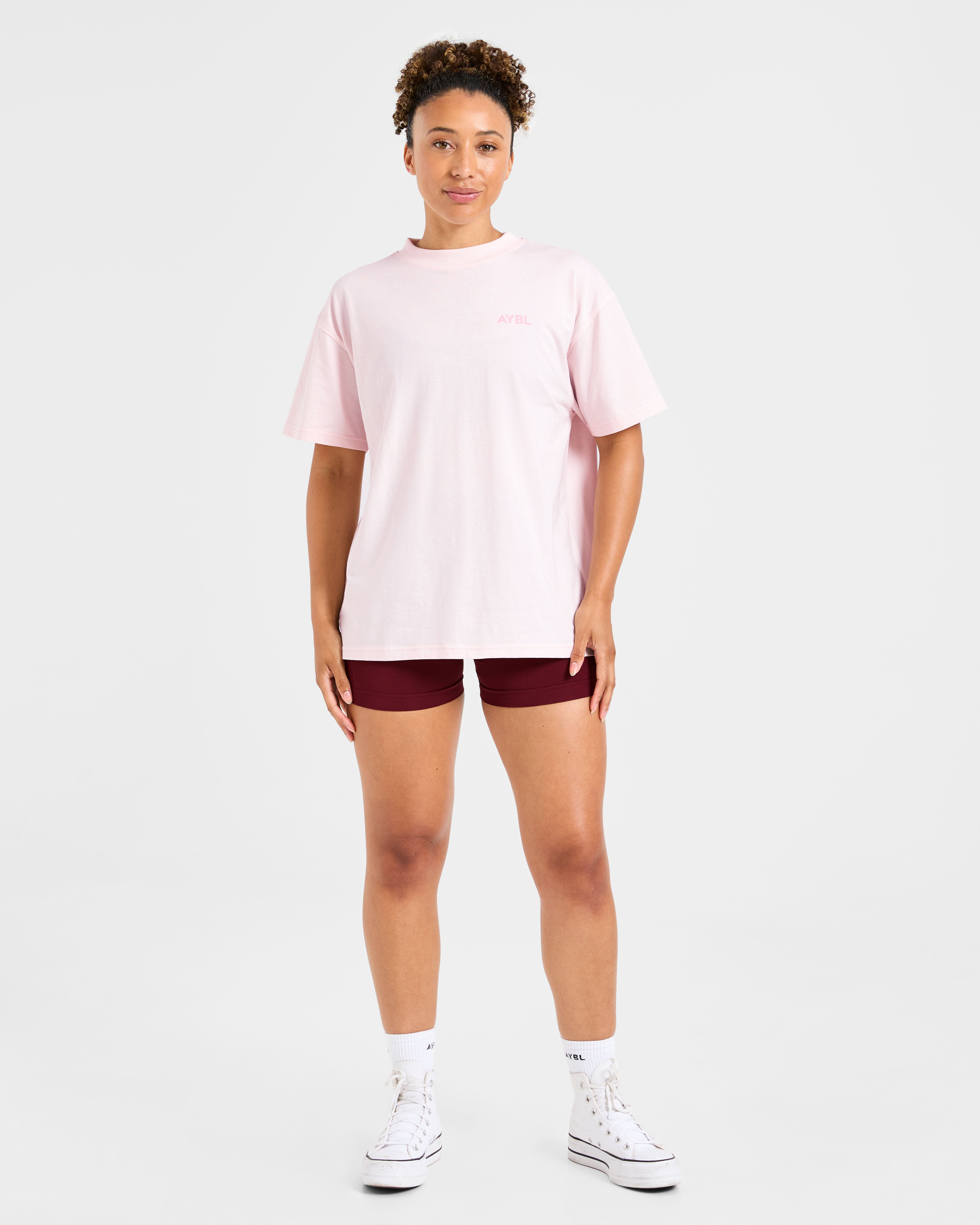 Lift Graphic Oversized T Shirt - Baby Roze