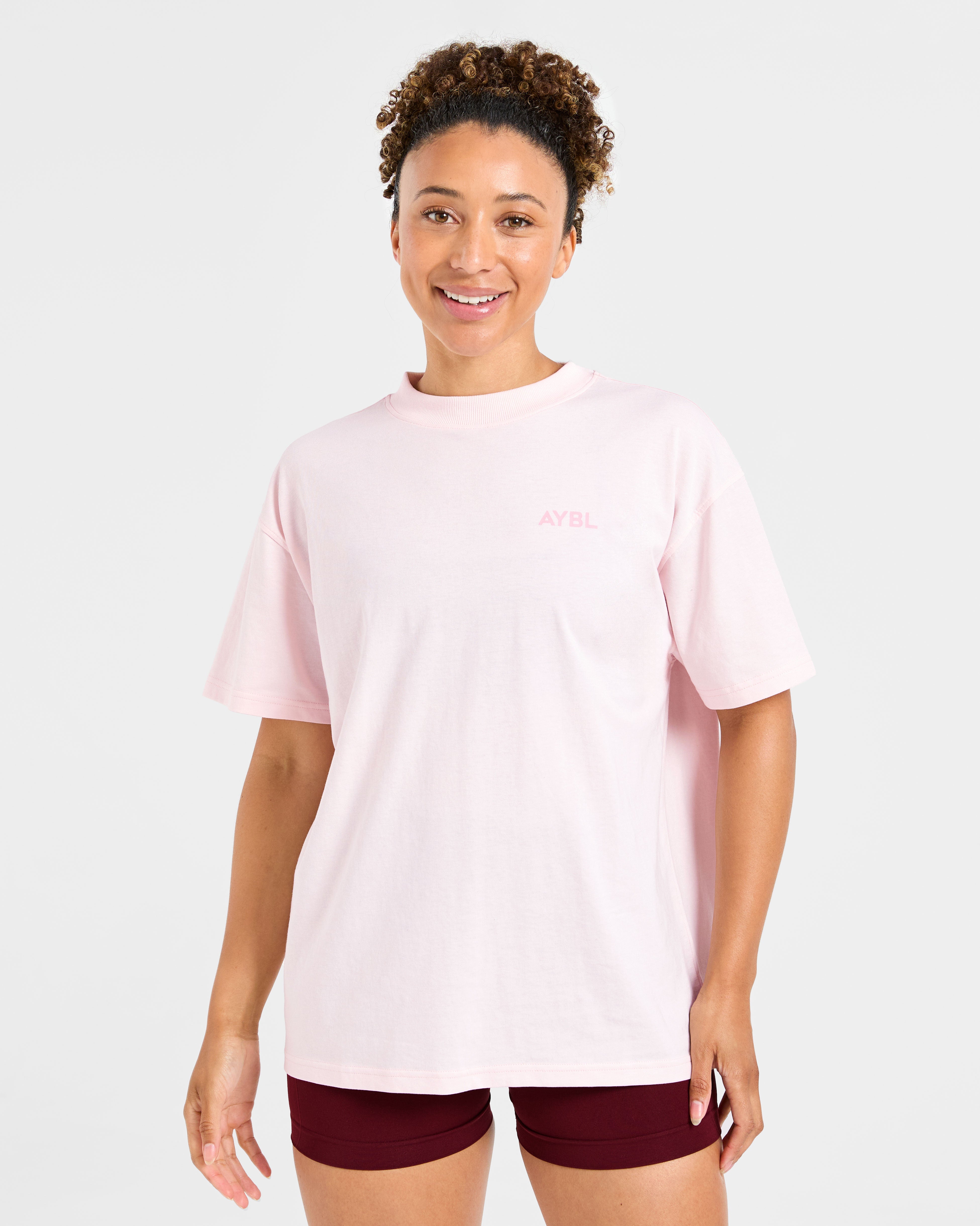 Lift Graphic Oversized T Shirt - Baby Roze
