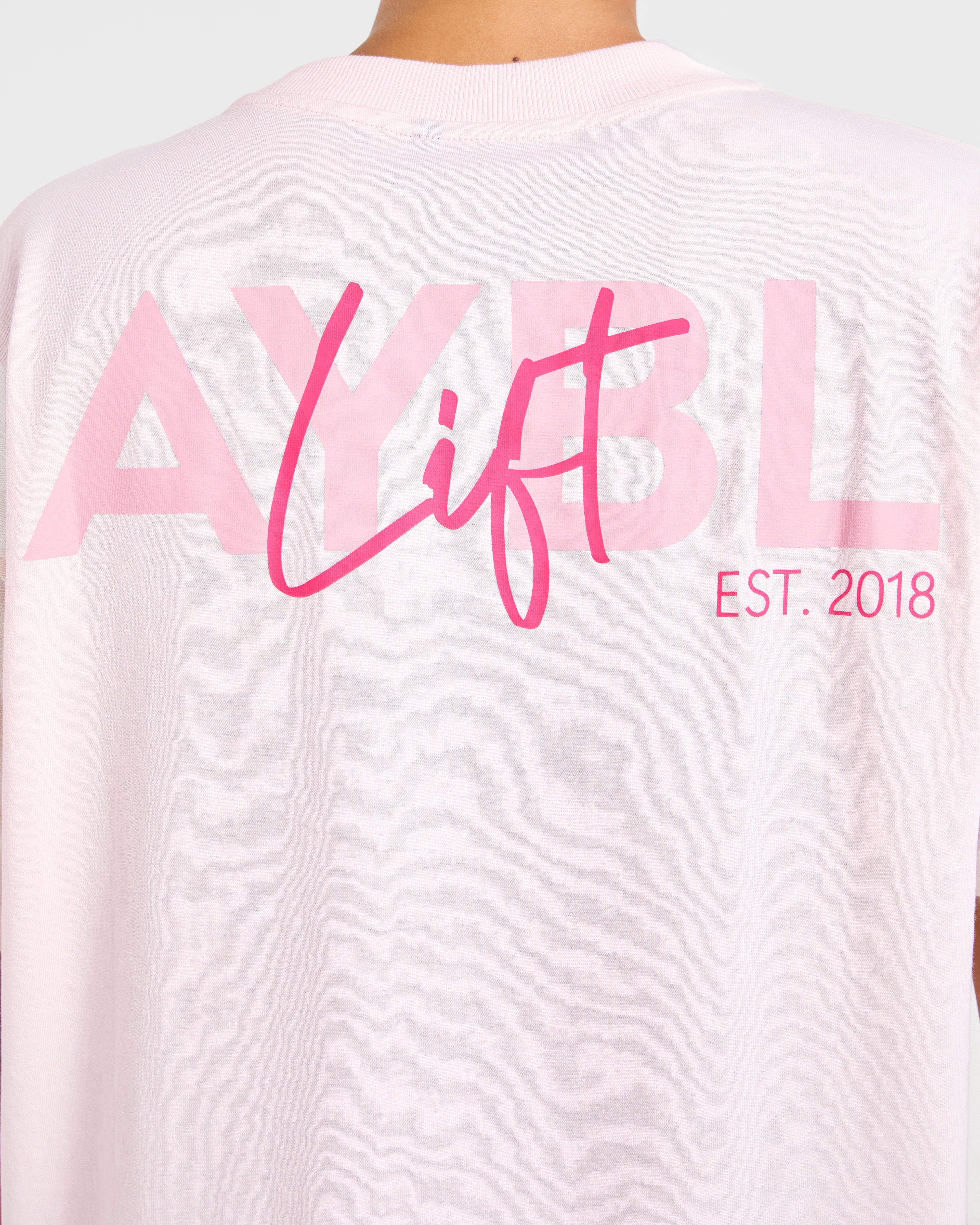 Lift Graphic Oversized T Shirt - Baby Roze