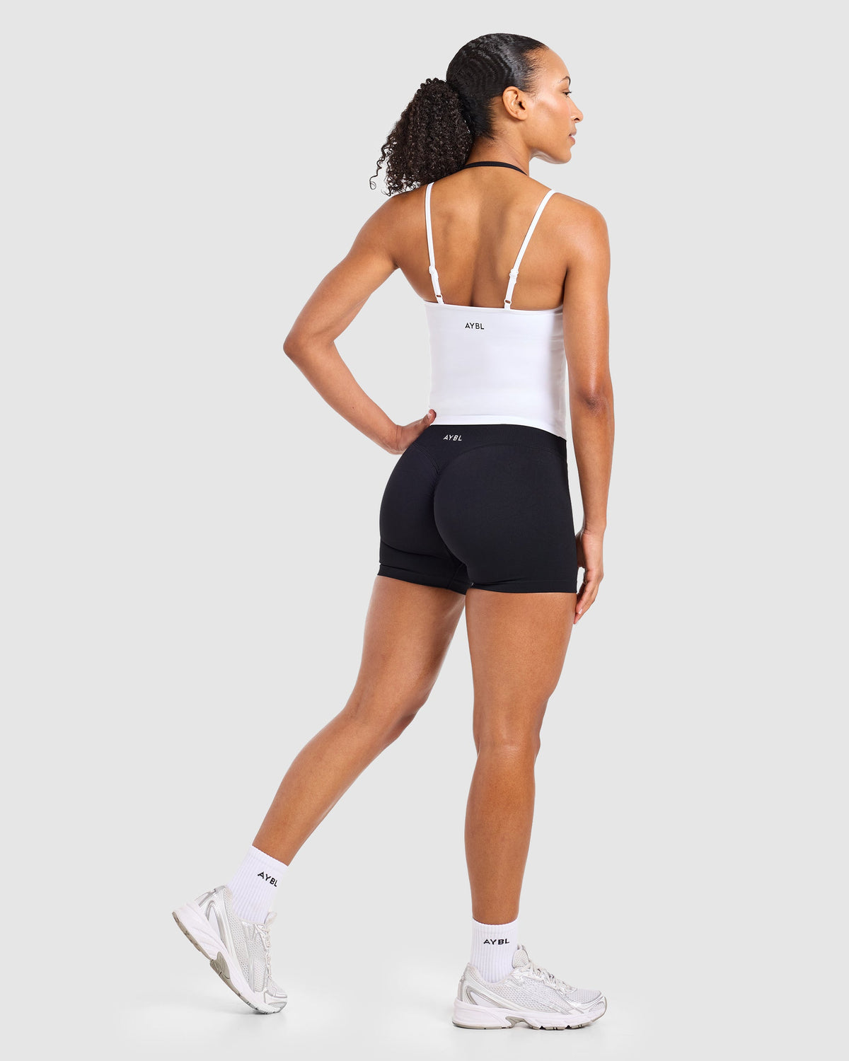 Double Layered Tank Top - Wit/Zwart