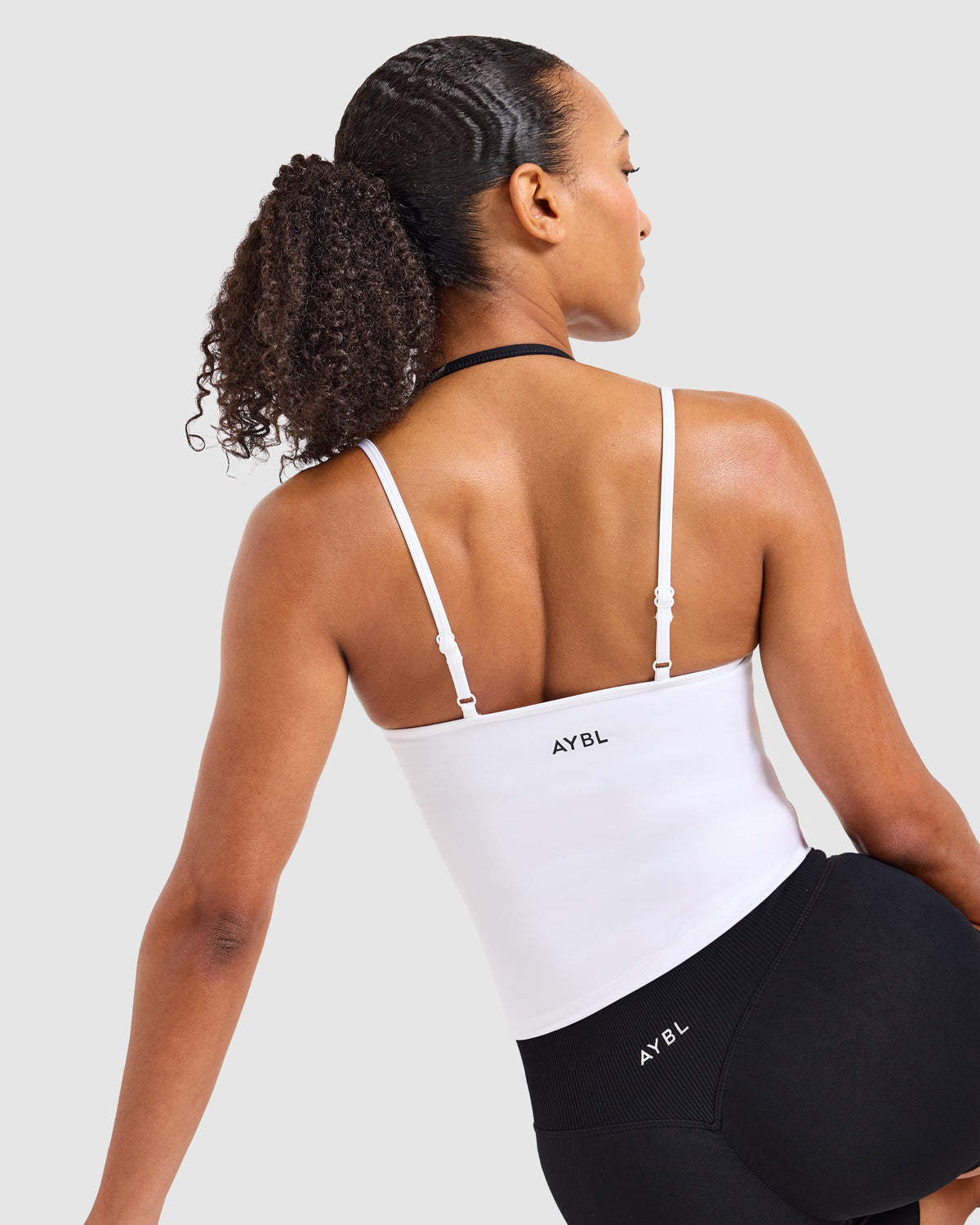 Double Layered Tank Top - Wit/Zwart