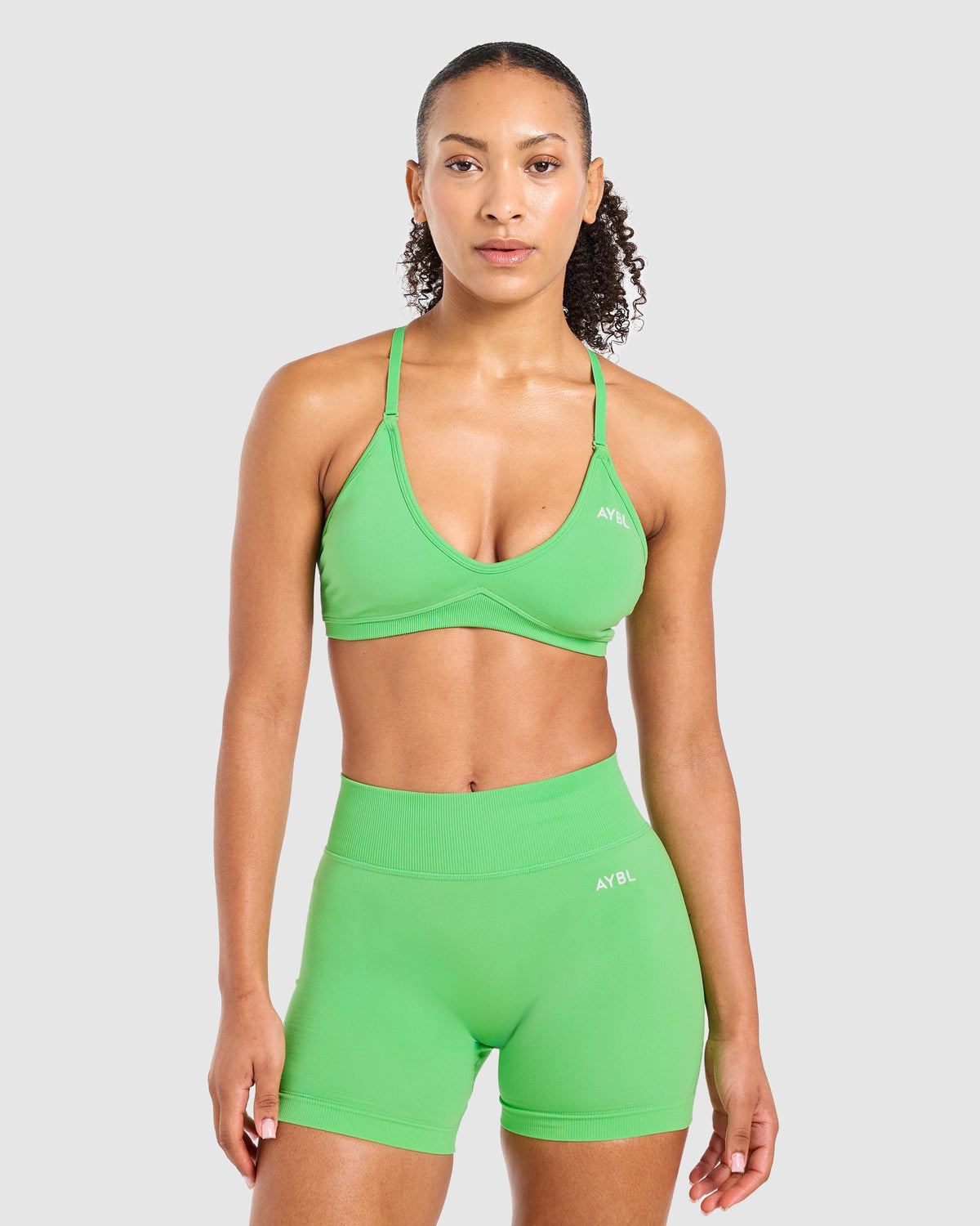 Adapt Seamless Strappy Sports Bra - Bright Groen