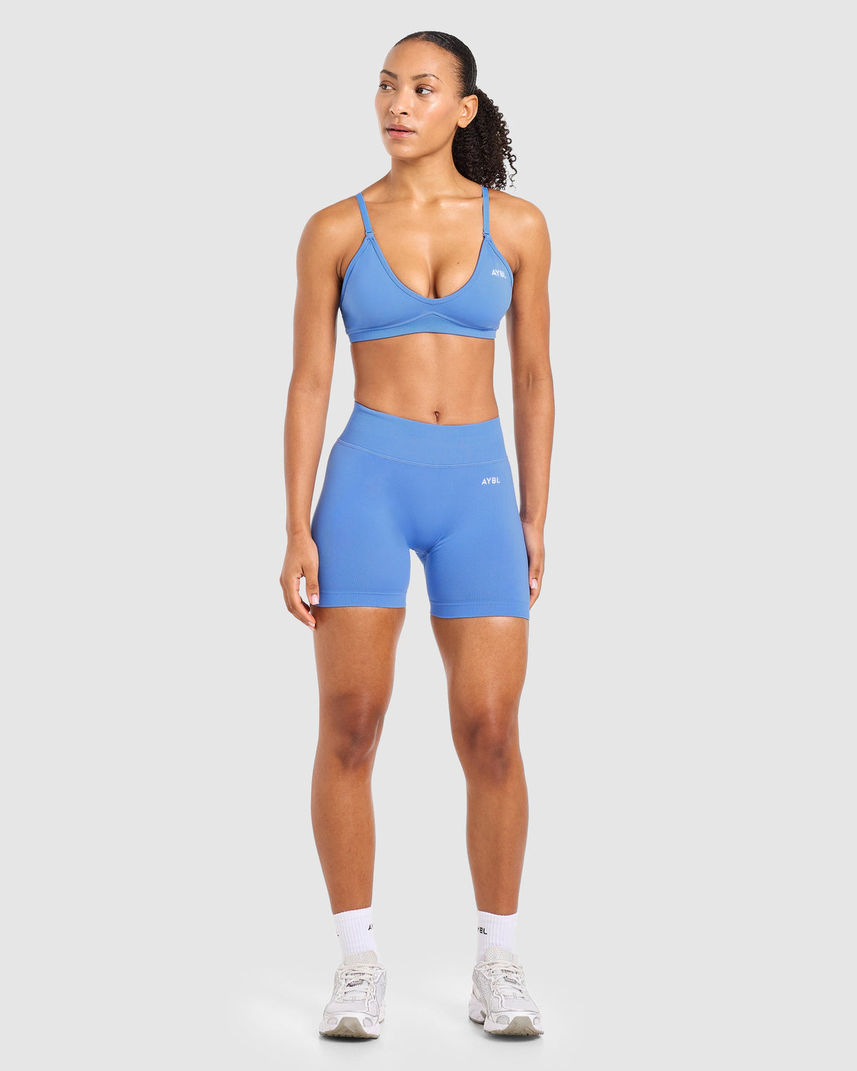 Adapt Seamless Strappy Sports Bra - Bluebell