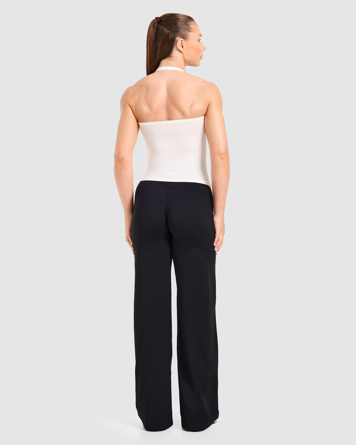 Ease Halterneck Top - Cream Wit