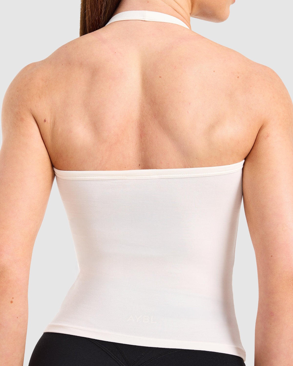 Ease Halterneck Top - Cream Wit