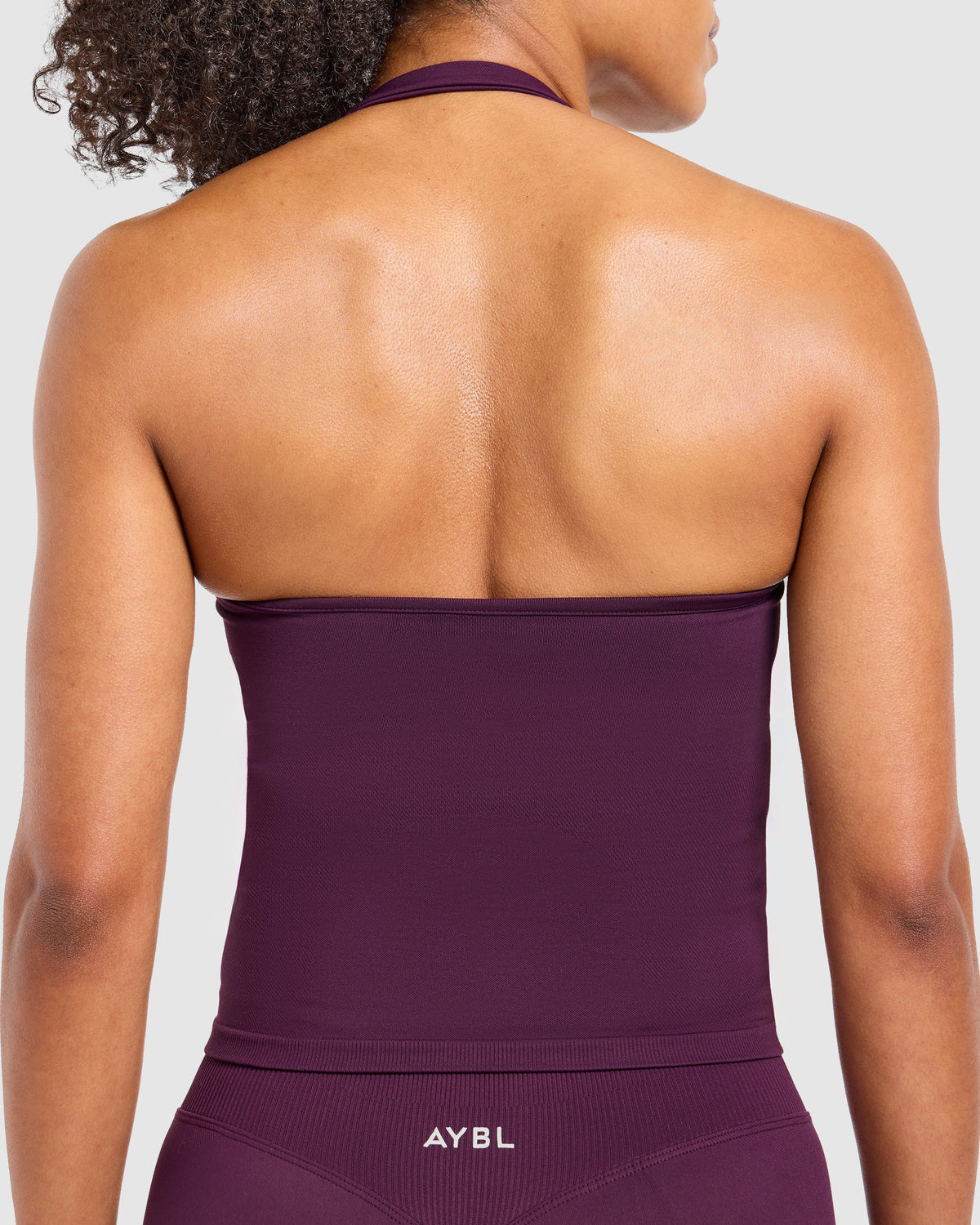 Enhance Seamless Halterneck Top - Midnight Plum