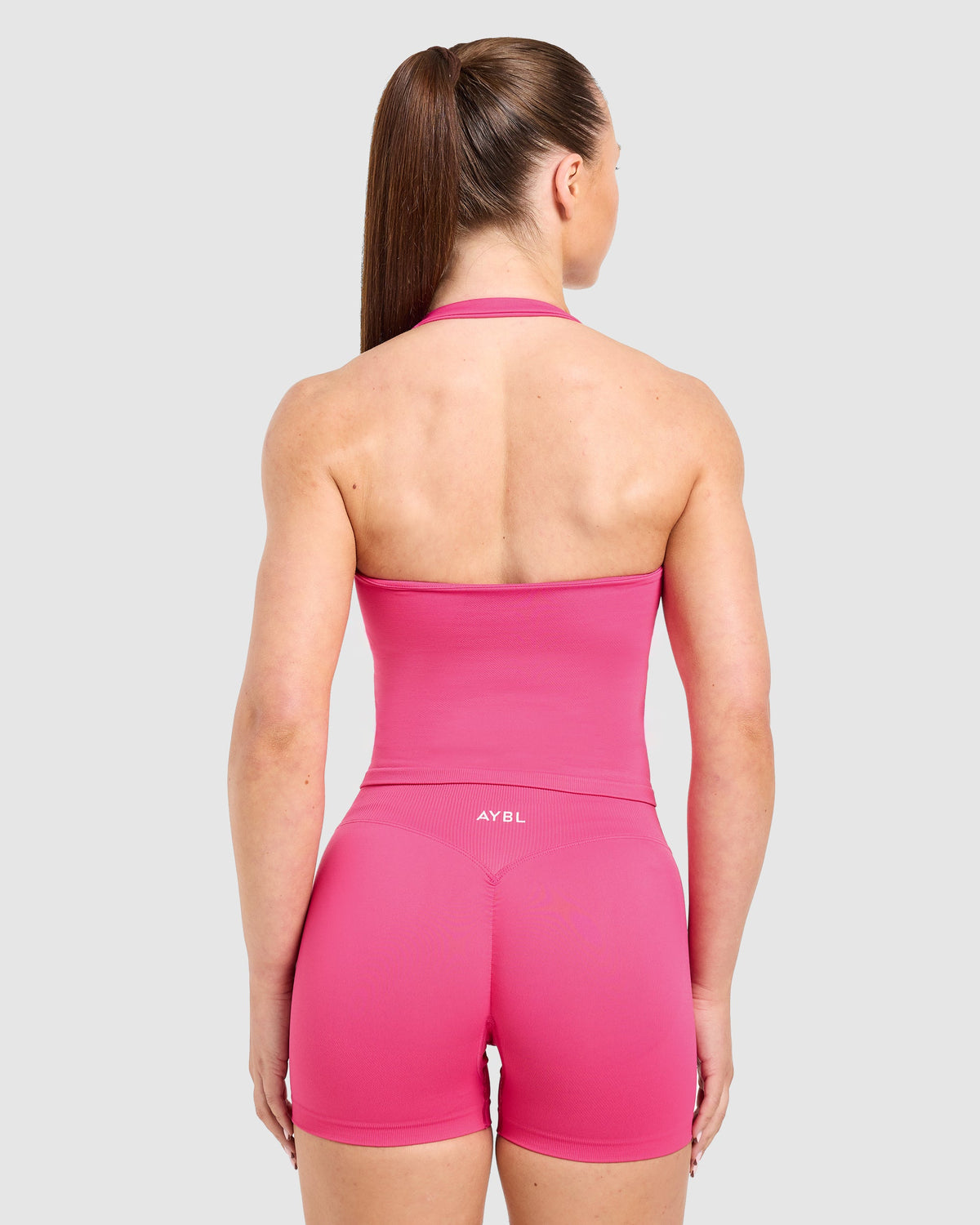 Enhance Seamless Halterneck Top - Raspberry Roze