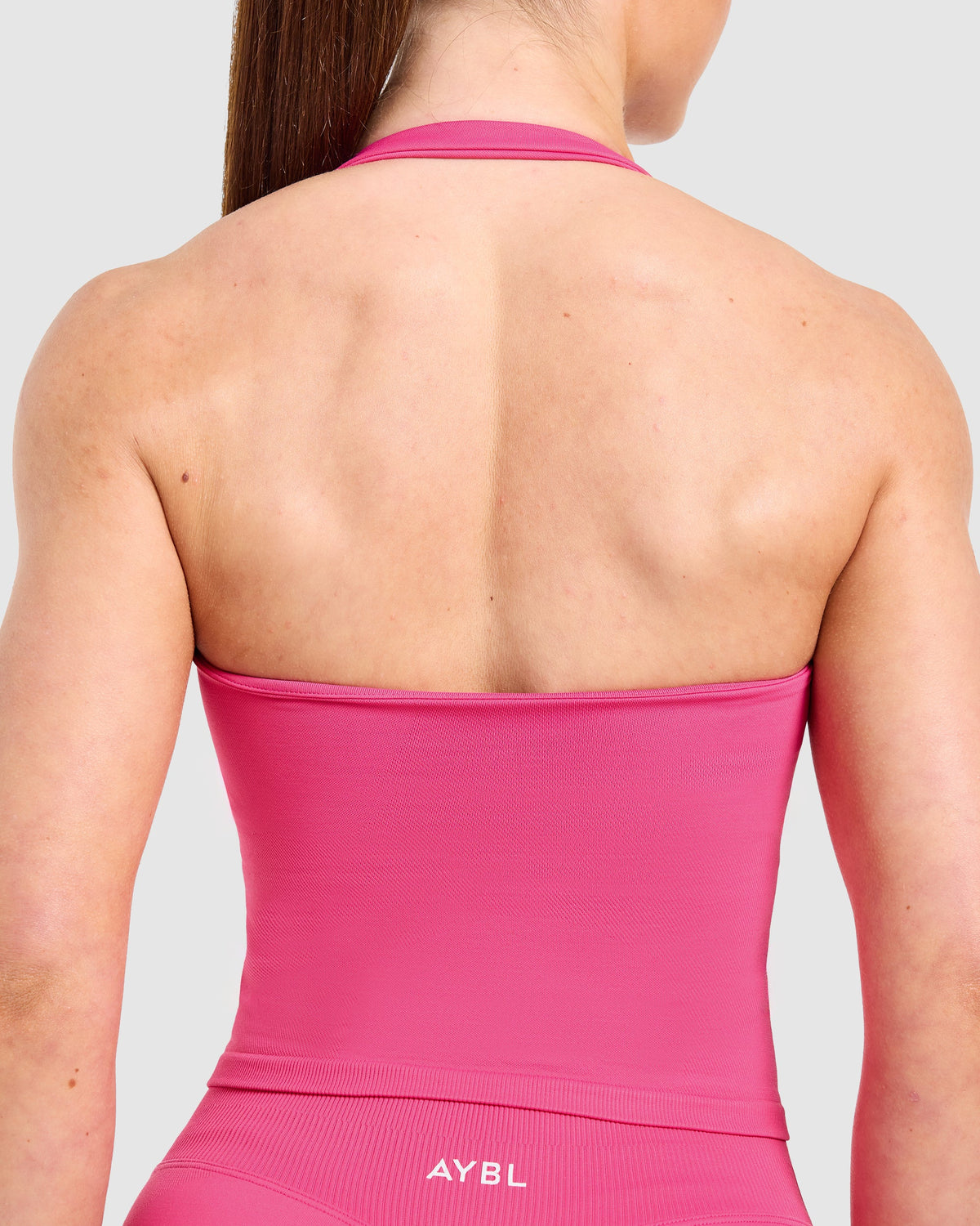Enhance Seamless Halterneck Top - Raspberry Roze