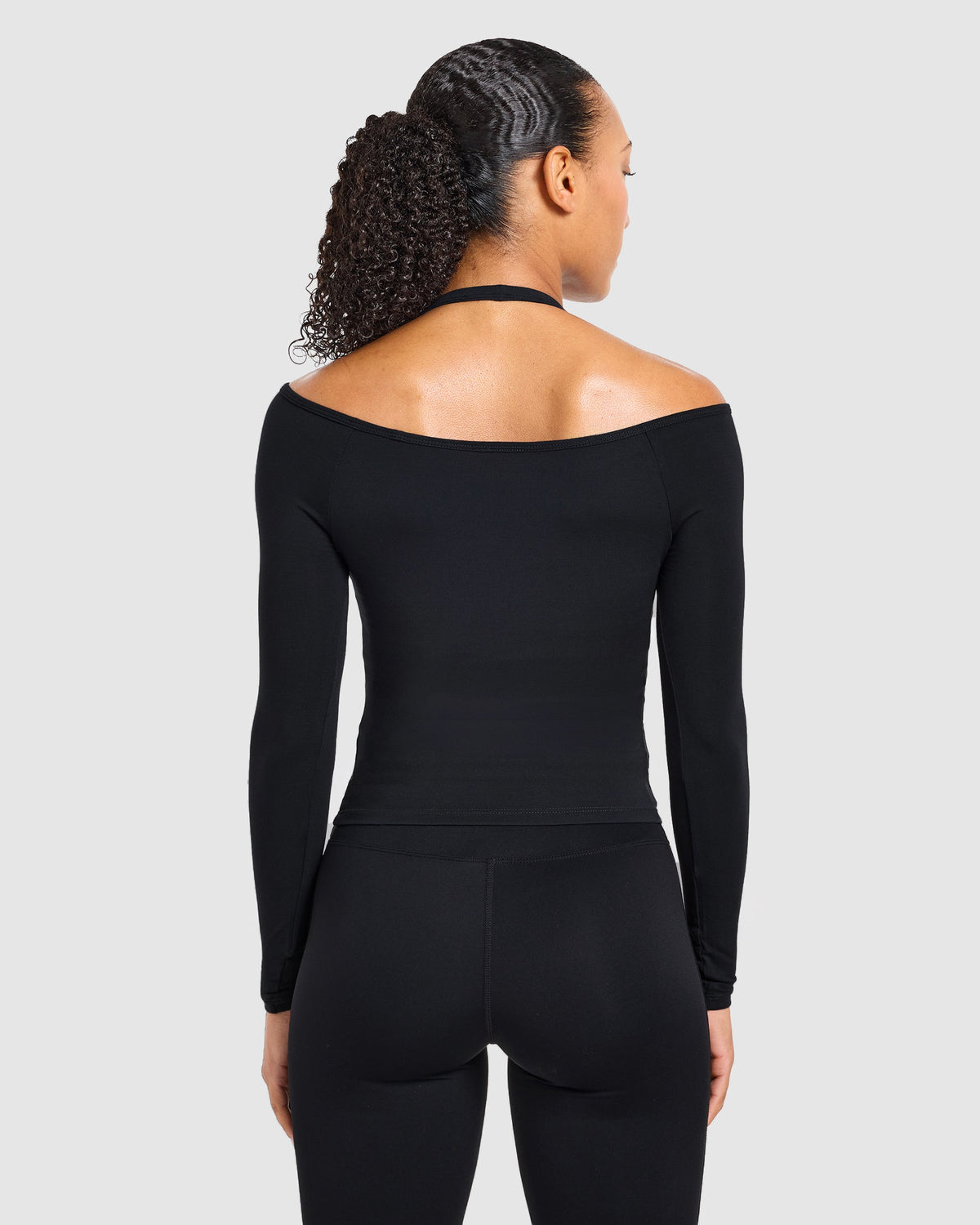 Ease Off The Shoulder Top - Zwart