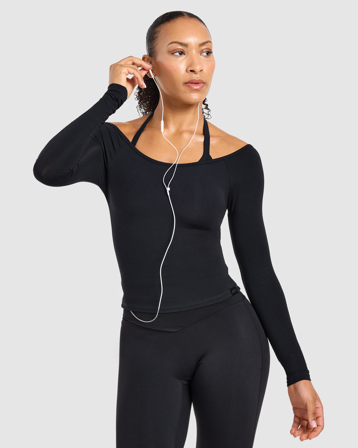 Ease Off The Shoulder Top - Zwart
