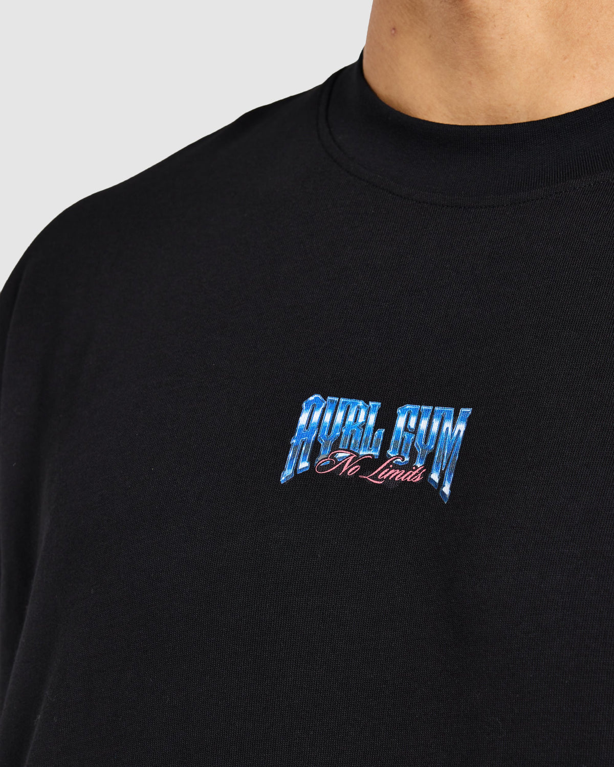 Anime Deadlift Dept Oversized T Shirt - Zwart/Blauw
