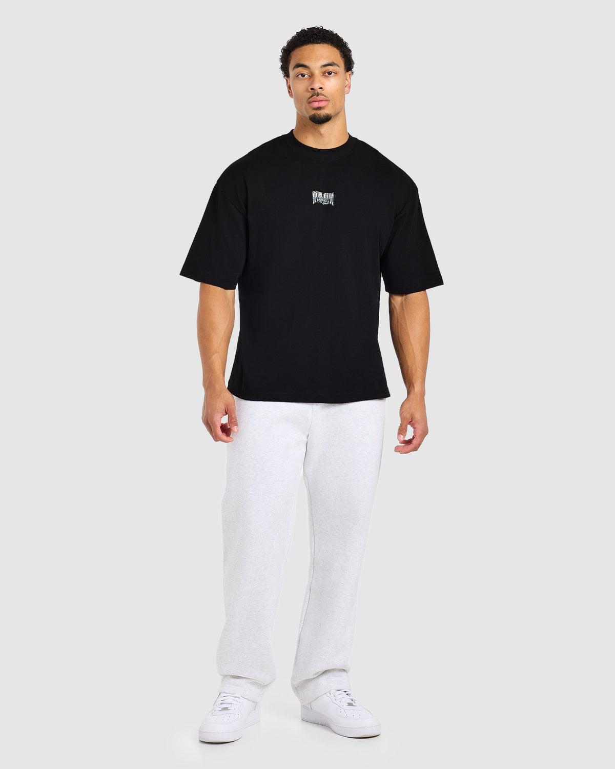 Anime Deadlift Dept Oversized T Shirt - Zwart/Geel