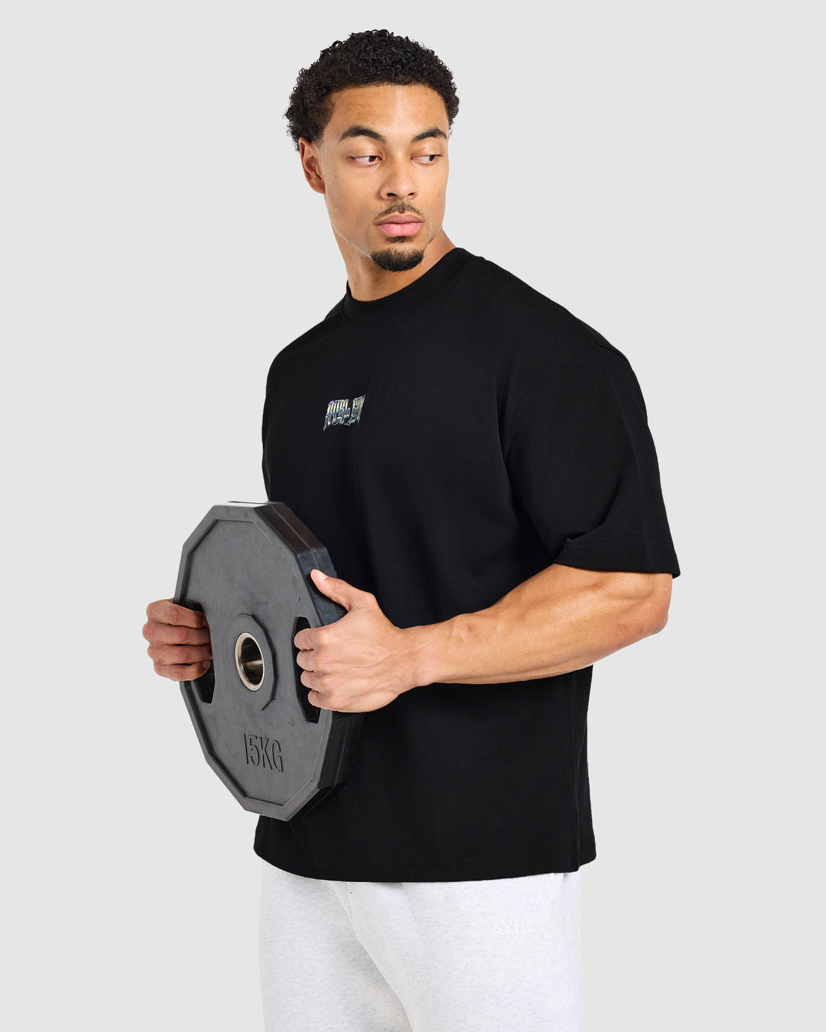 Anime Deadlift Dept Oversized T Shirt - Zwart/Geel