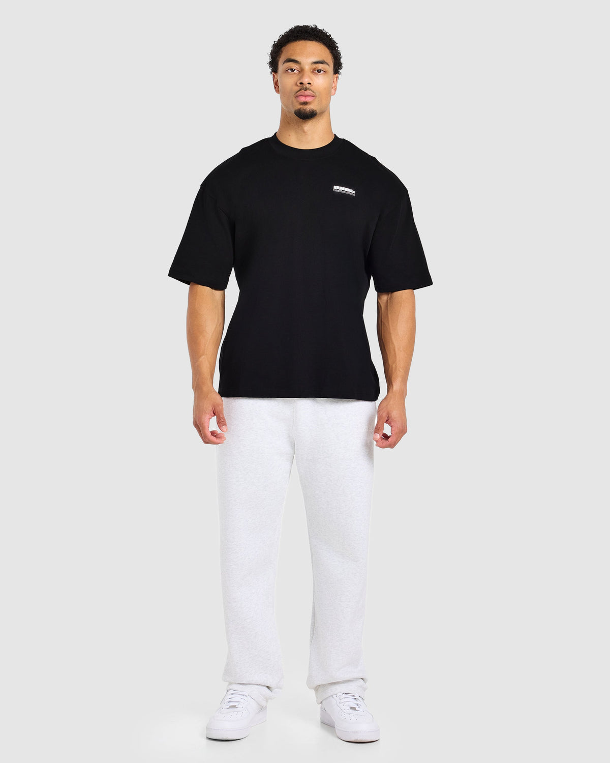 Anime Bench Press Oversized T Shirt - Zwart