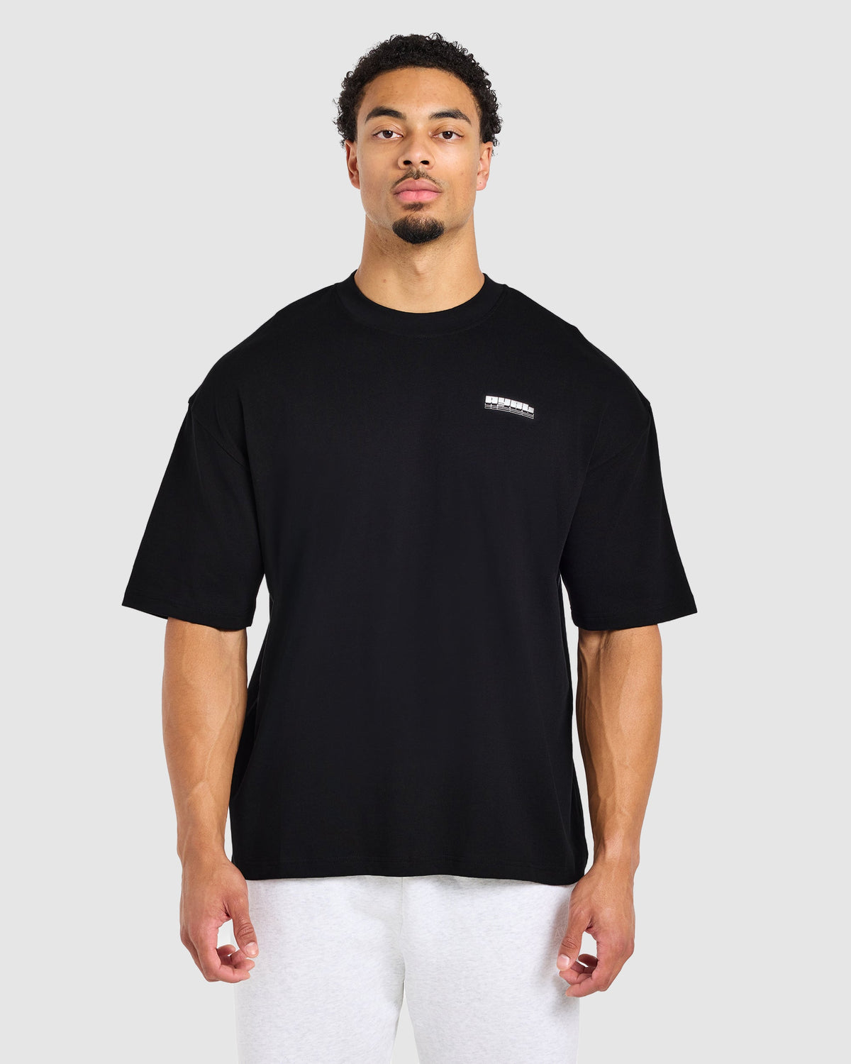 Anime Bench Press Oversized T Shirt - Zwart