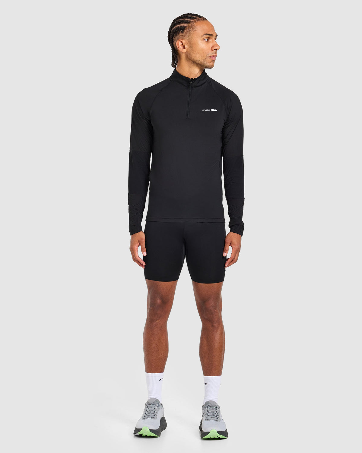 Run 1/4 Zip Pullover - Zwart